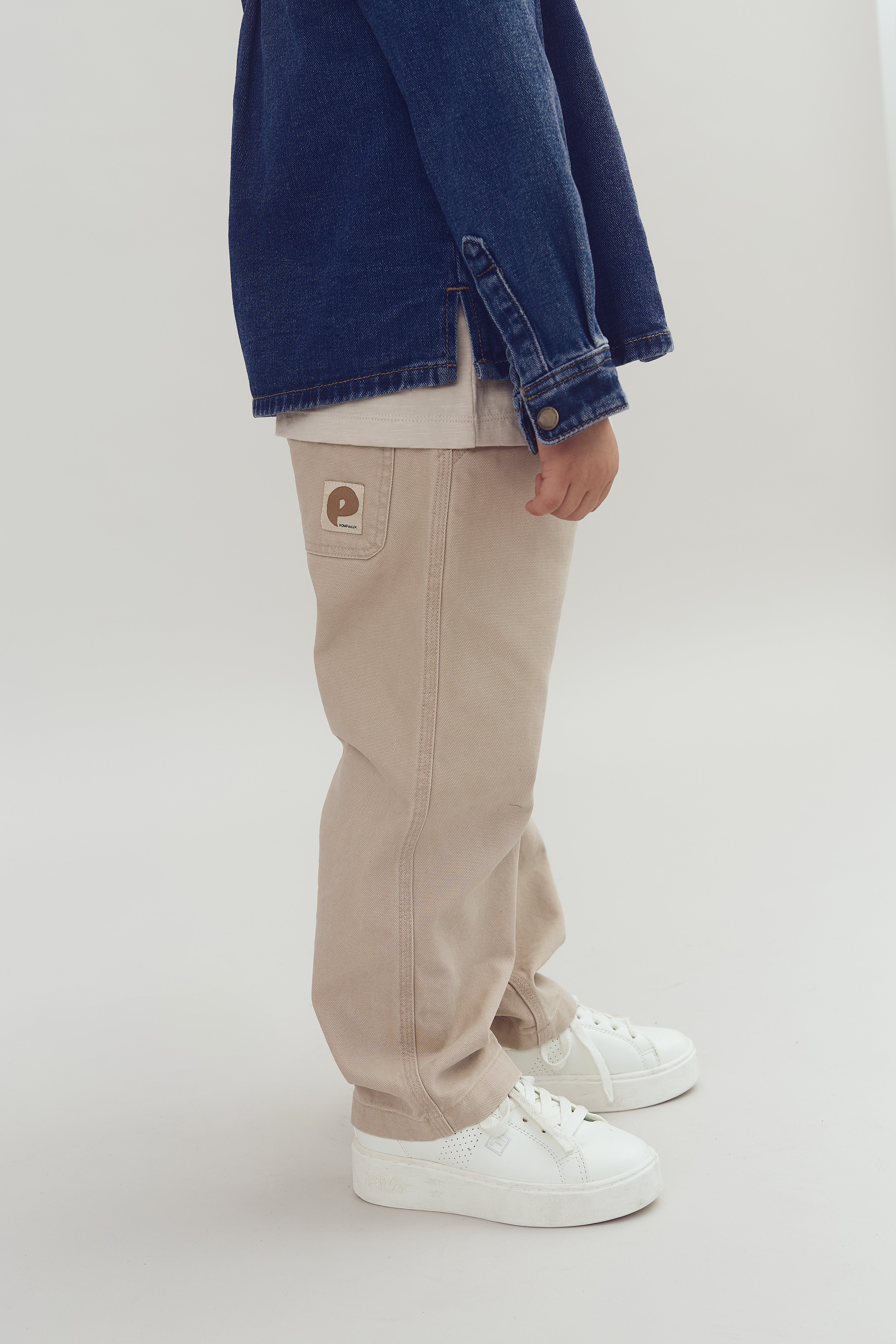 Canvas Trousers - Greige | 100115 Dereck