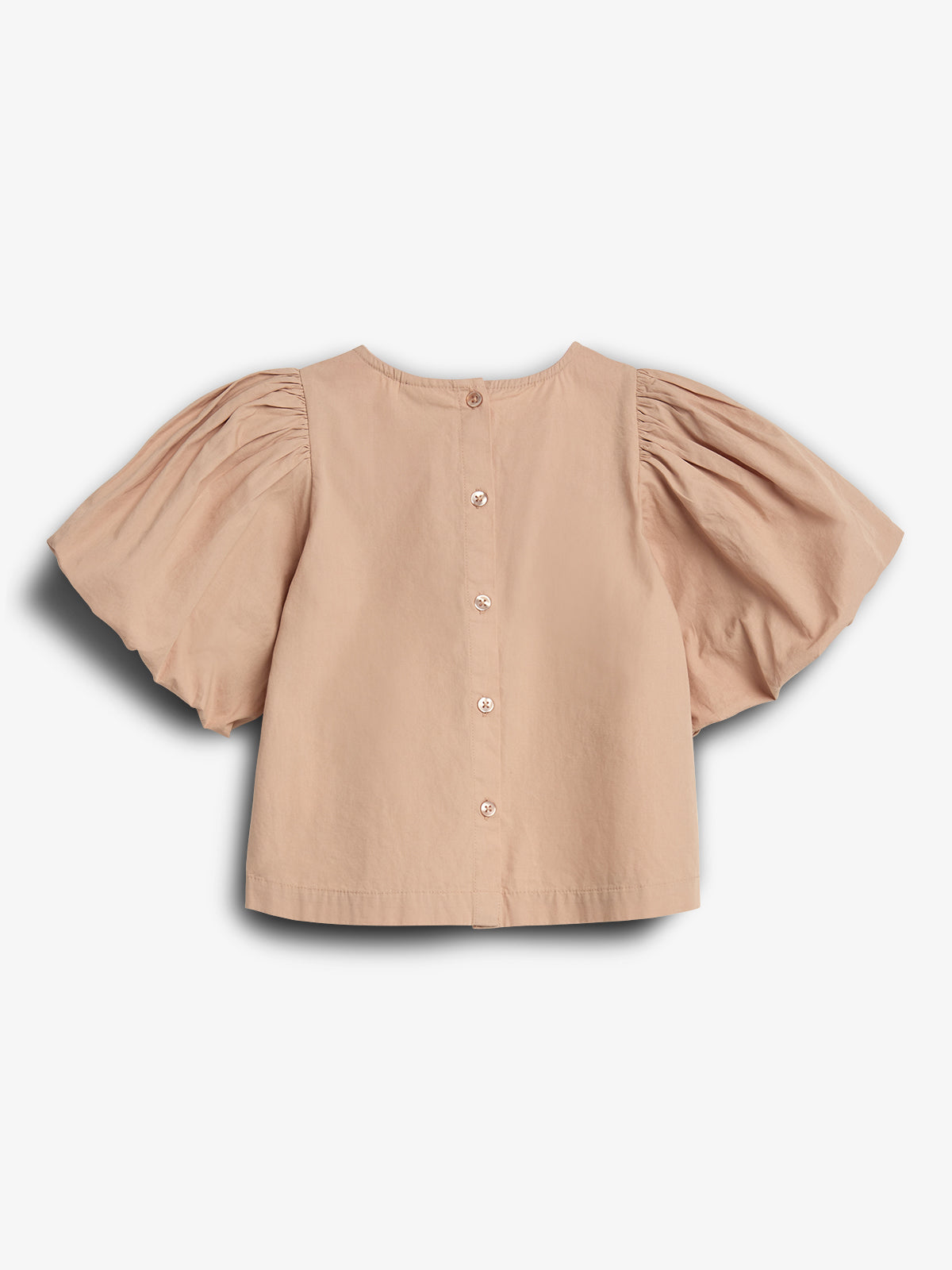 Bubble-sleeve Poplin blouse - Rose | 100230 Laura