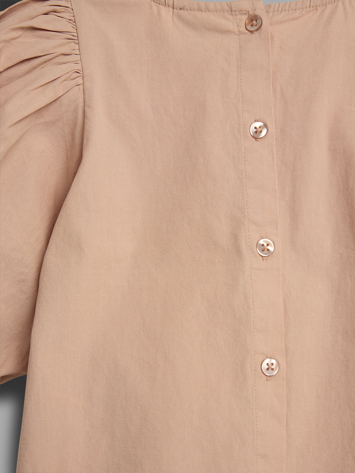Bubble-sleeve Poplin blouse - Rose | 100230 Laura