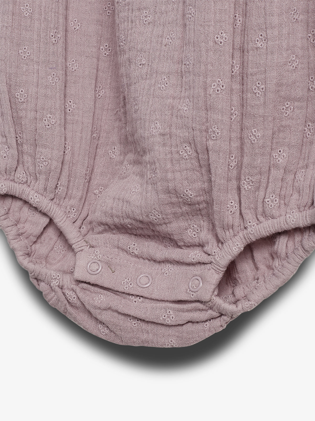 Muslin Butterfly-sleeve Romber with Embroidery - Purple | 100248 Ella