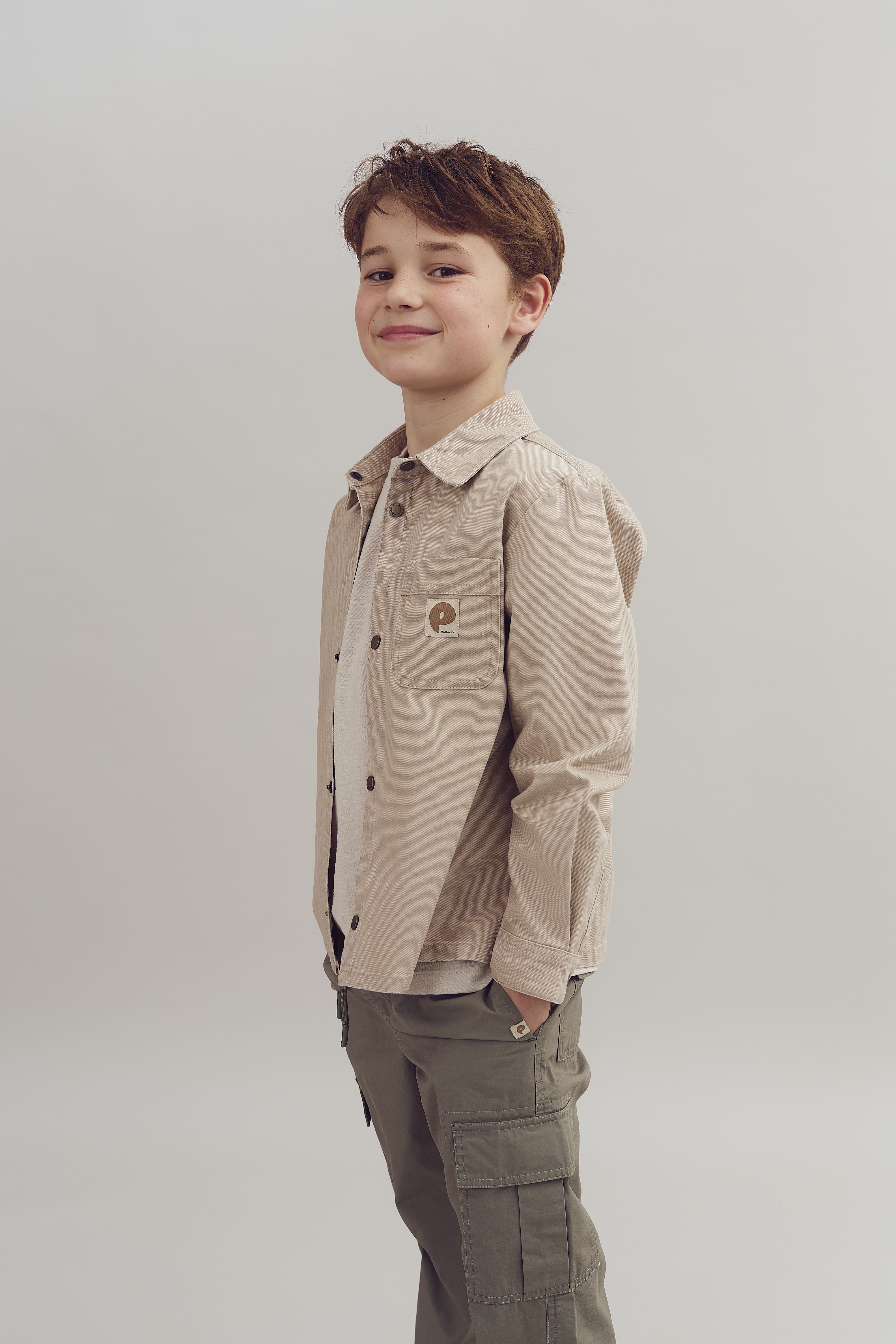 Canvas Overshirt - Tween - Greige | 100344 Dereck