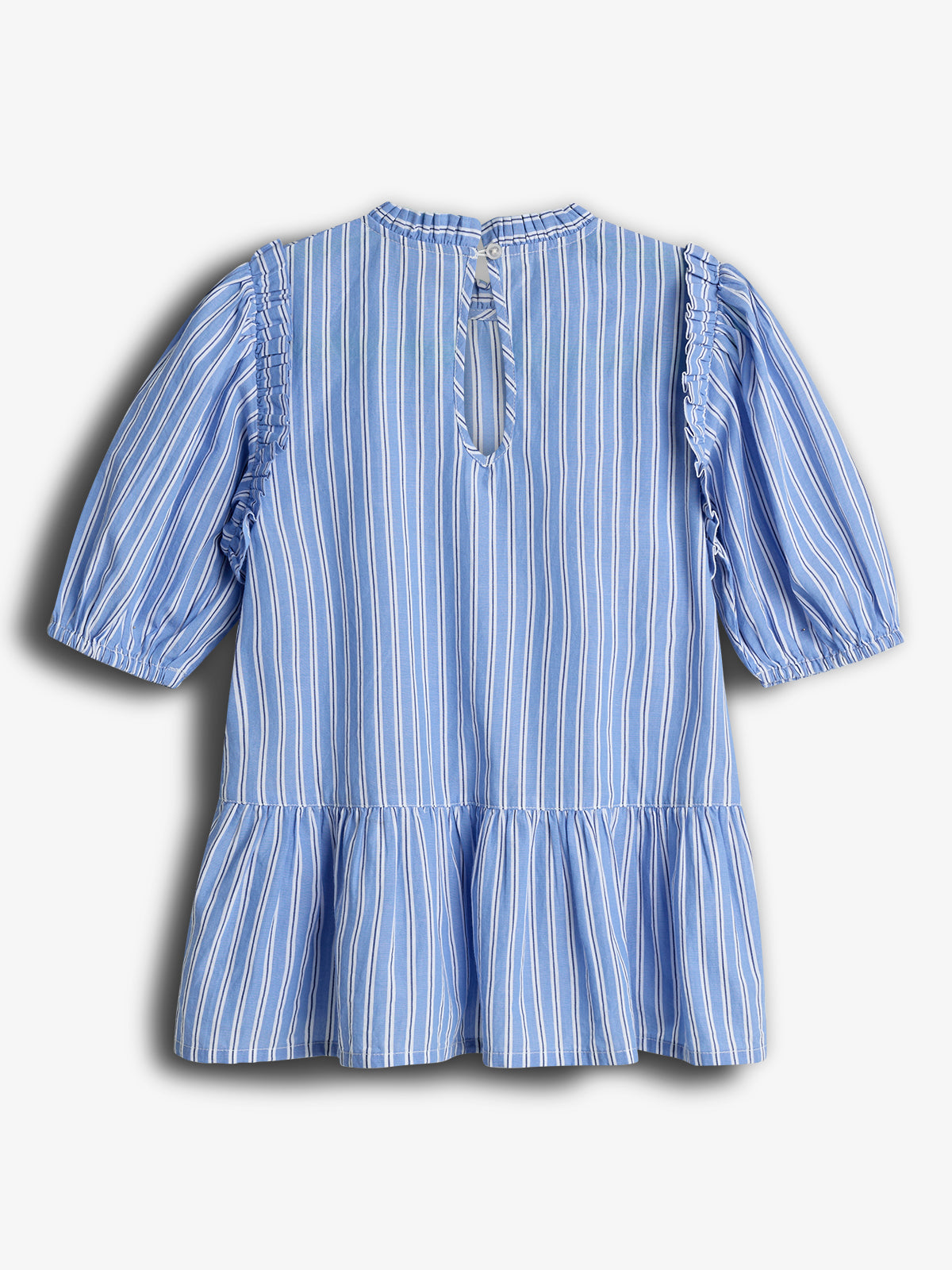 Striped Peplum blouse - Tween - Blue Stripe | 100494 Kaisa