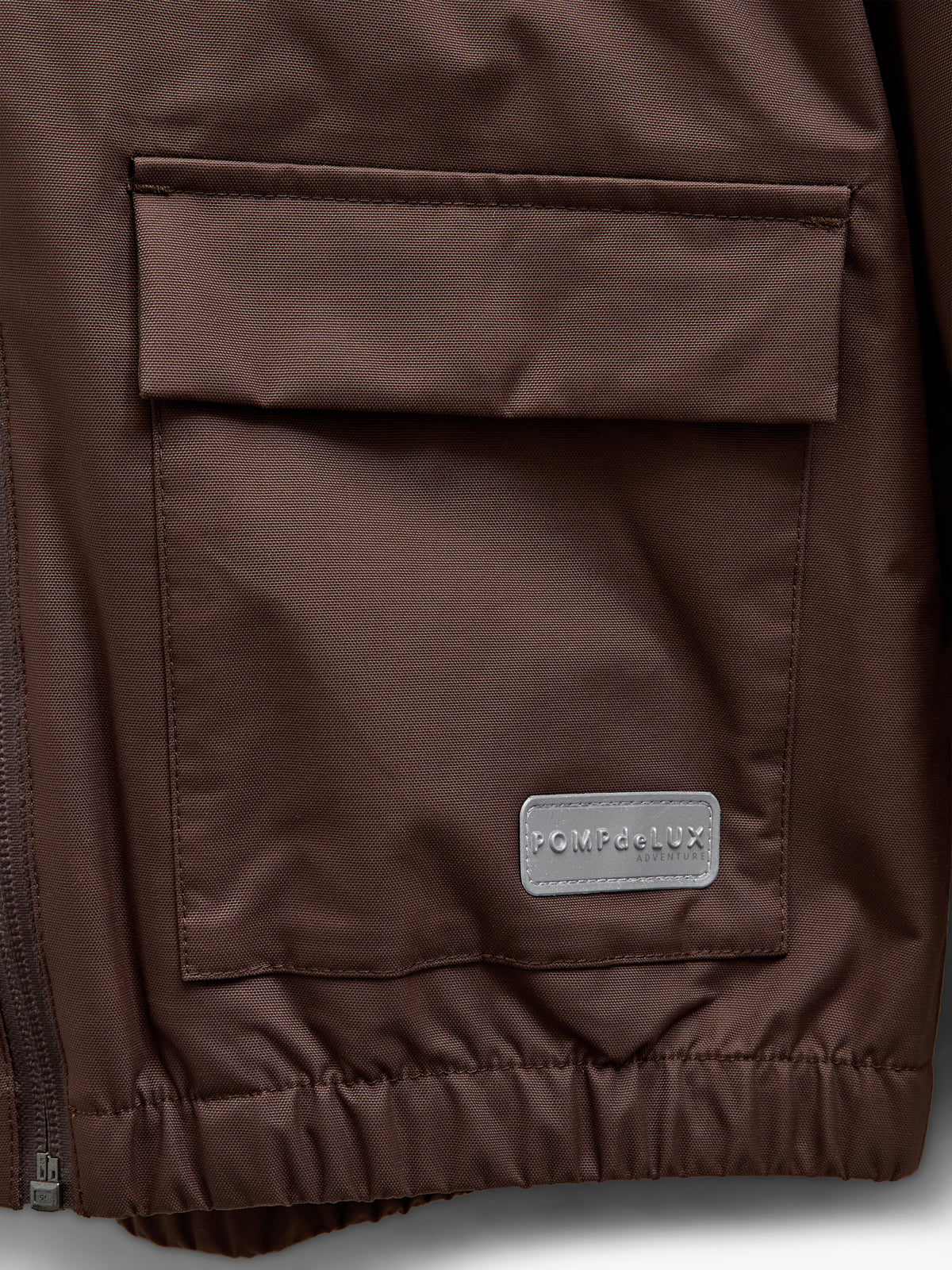 Shell Jacket with Patch Pocket - Kids - Chocolate | 100499 Luke