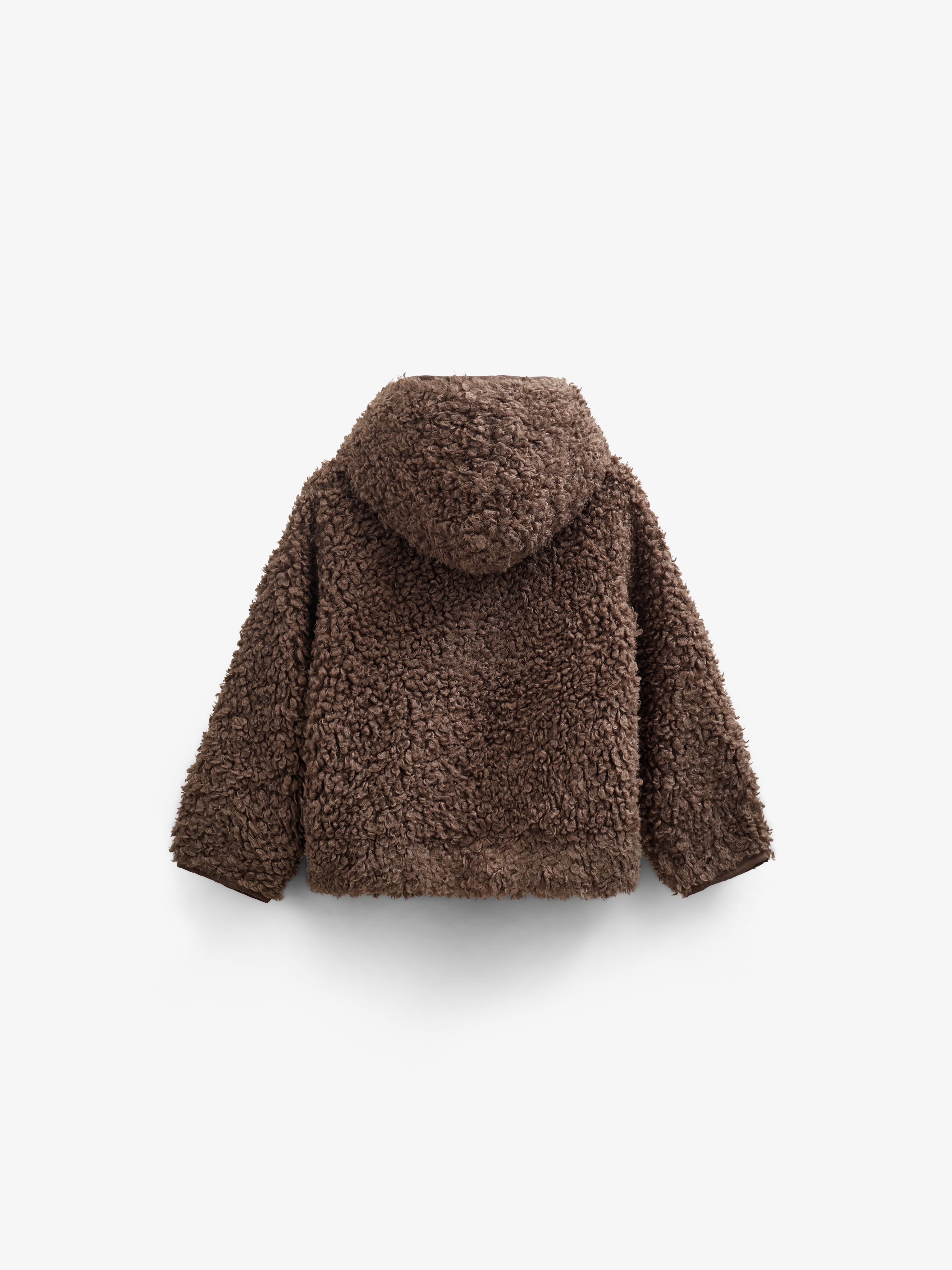 Faux Fur Hooded Jacket - Tween - Chocolate | 100549 Ellie