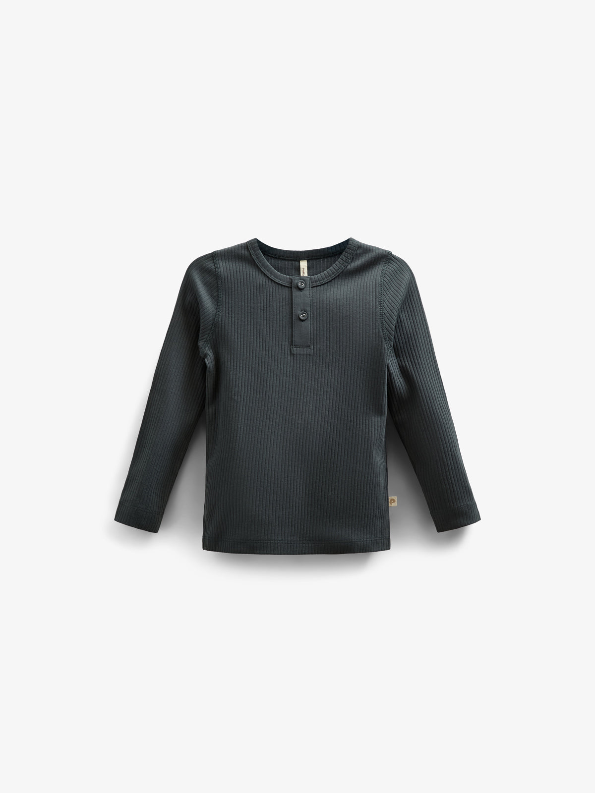 Long Sleeve Cotton Rib T-shirt - Kids - Forest Green | 100566 Manson