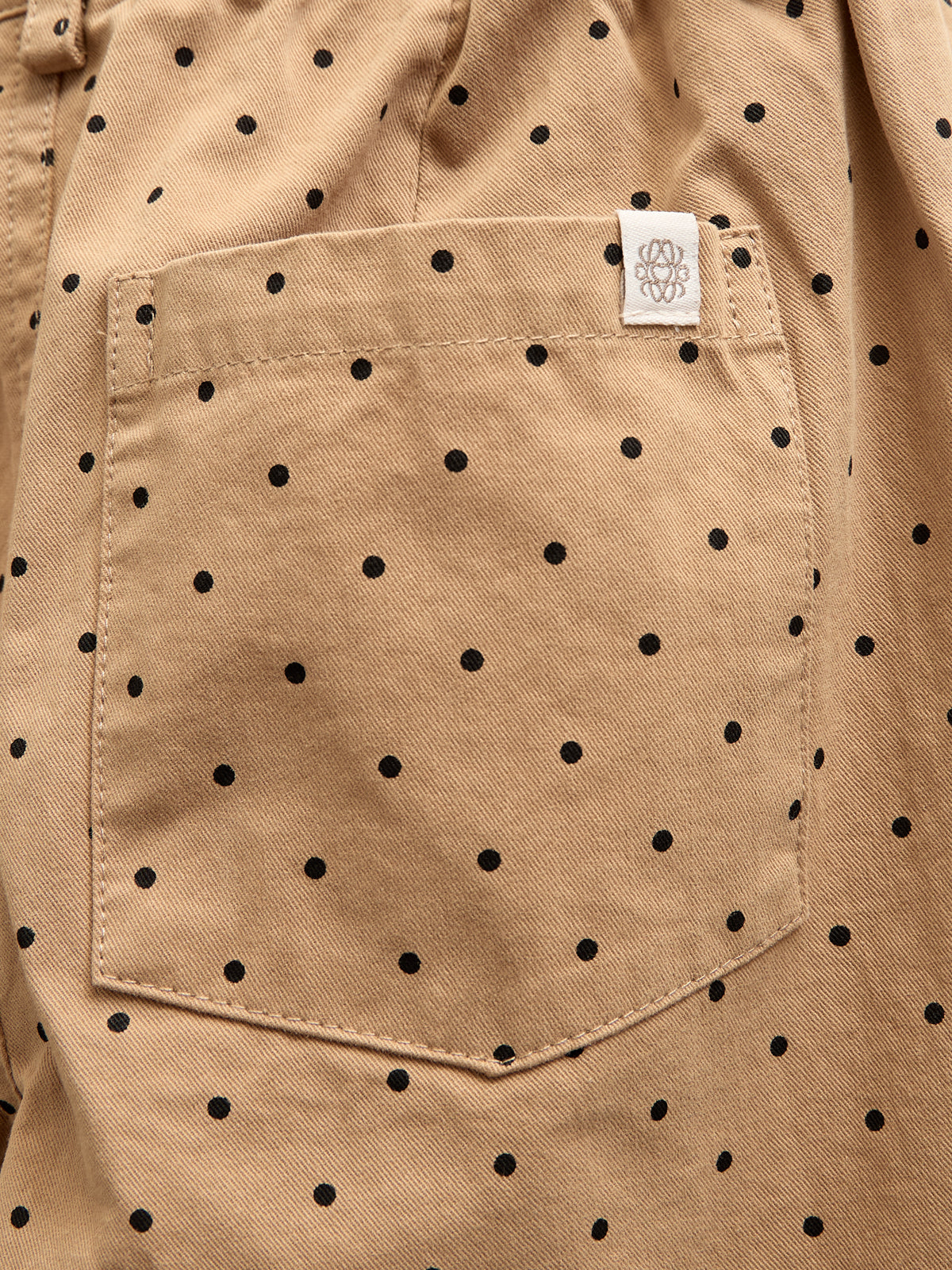 Twill trousers with Dot - Kids - Beige | 100614 Iris