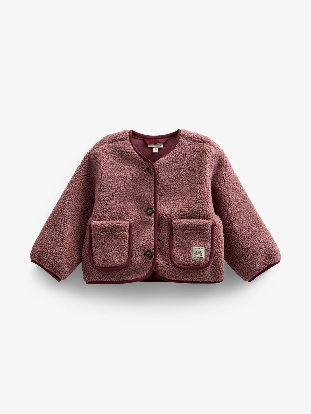 Pile Jacket with Buttons - Kids - Old Rose | 100628 Mayfield
