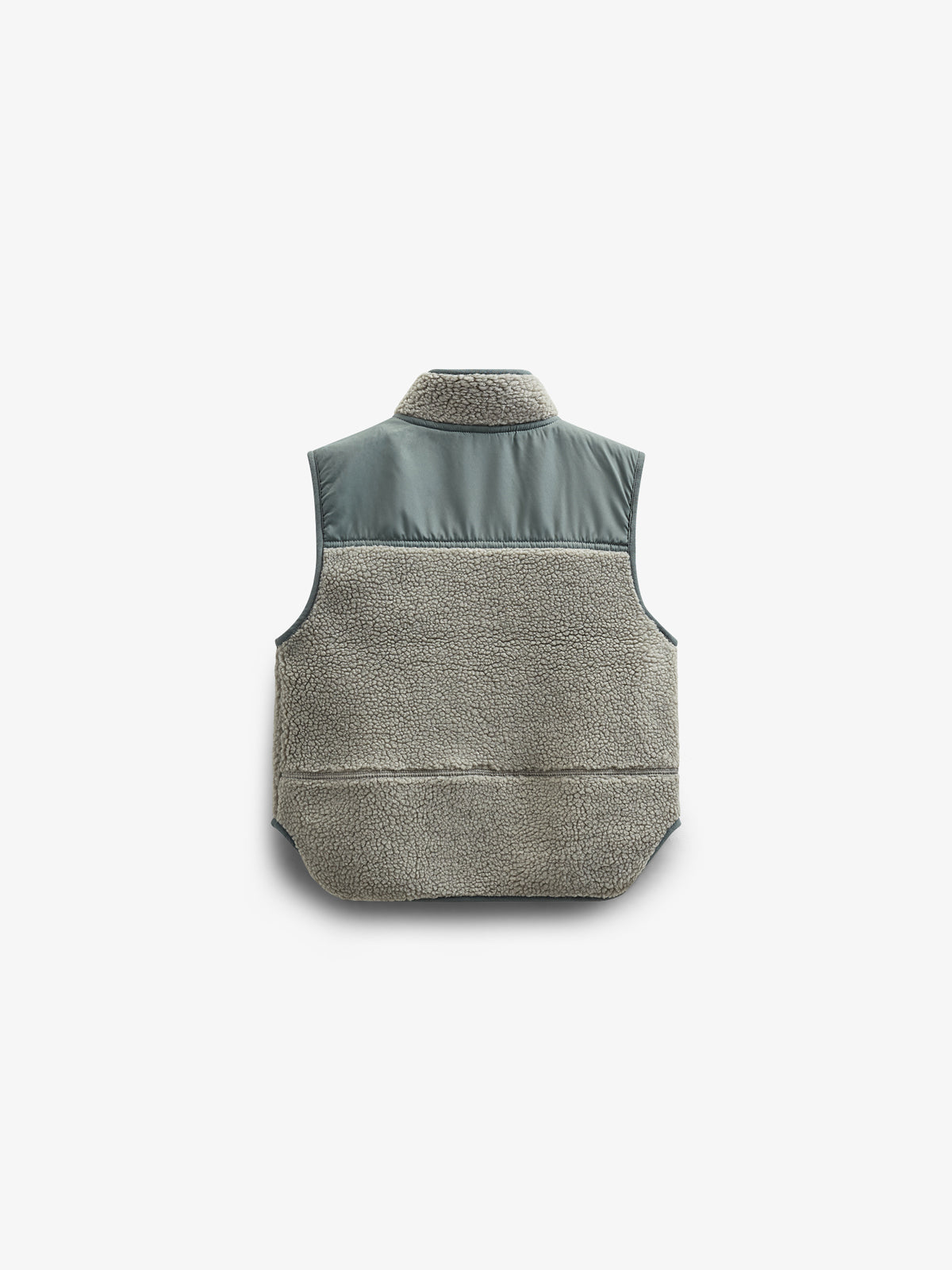 Pile Zip Vest - All - Dusty Green | 100635 Elliot