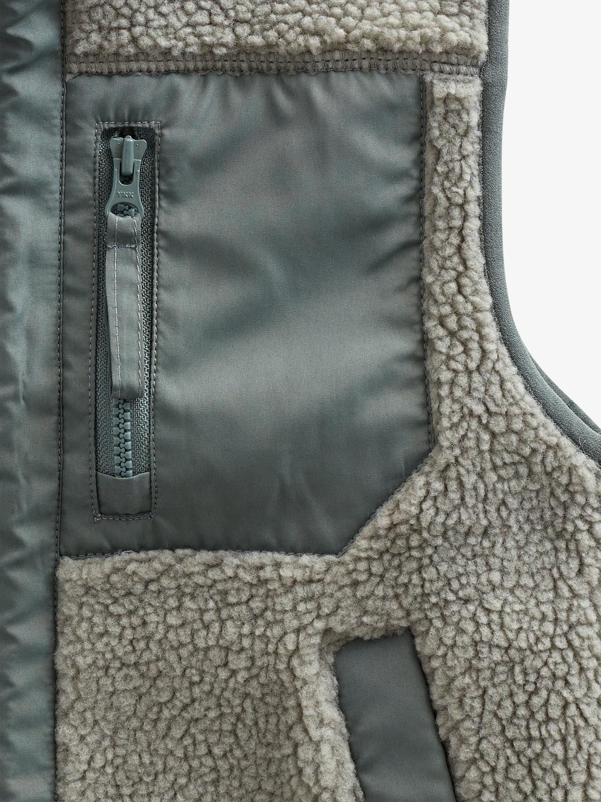 Pile Zip Vest - All - Dusty Green | 100635 Elliot