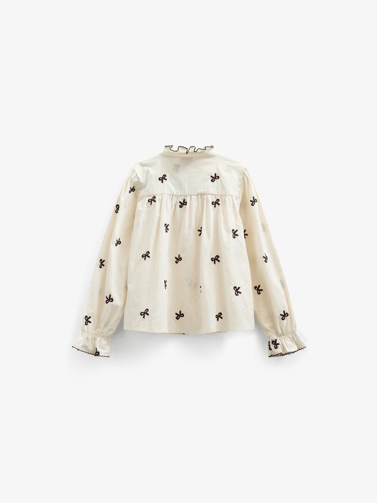Poplin Blouse with Embroidery - Kids - Off White | 100673 Adison
