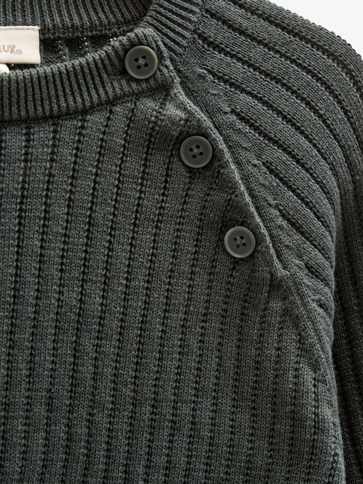 Cotton Knit Sweater - Kids - Forest Green | 100689 Jett