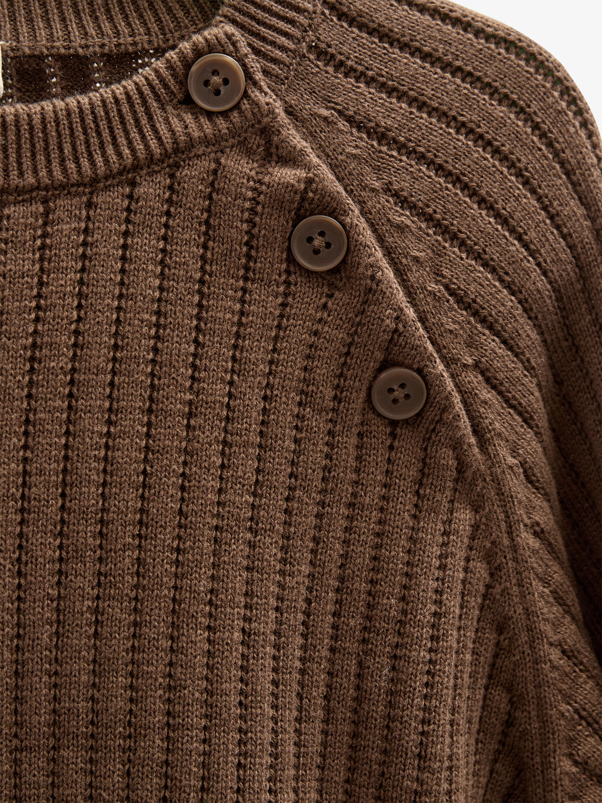 Cotton Knit Sweater - Kids - Coffee | 100691 Jett
