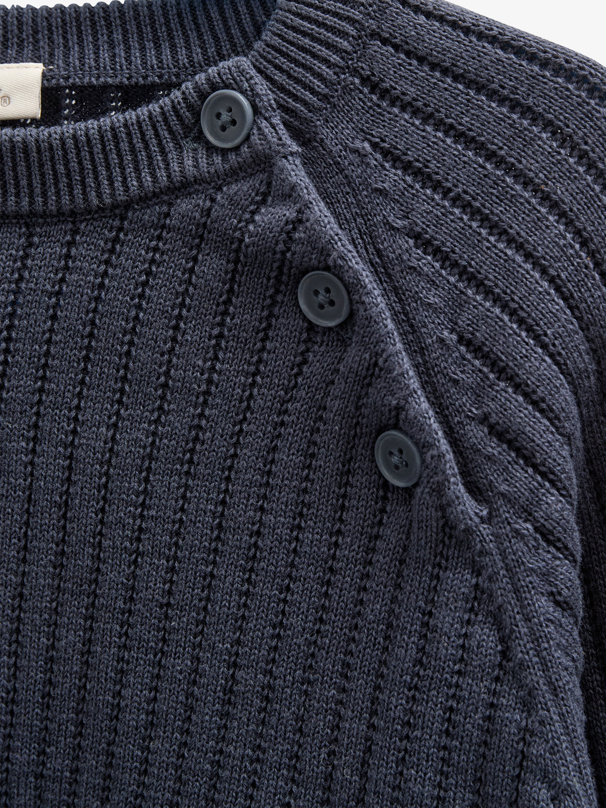 Cotton Knit Sweater - Kids - Navy | 100693 Jett