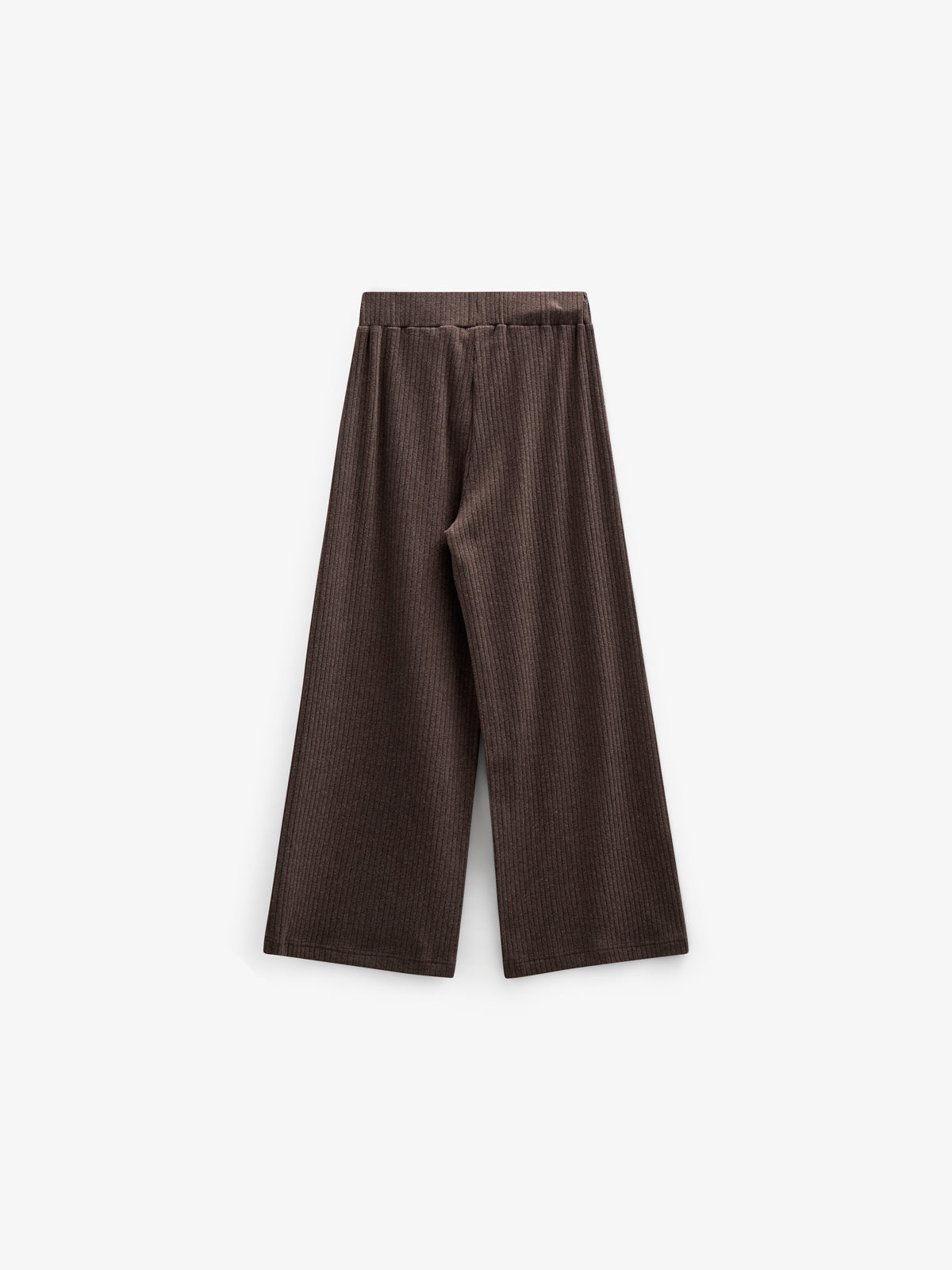 Soft Rib Wide Leg Pants - Tween - Chocolate Melange | 100701 Alana