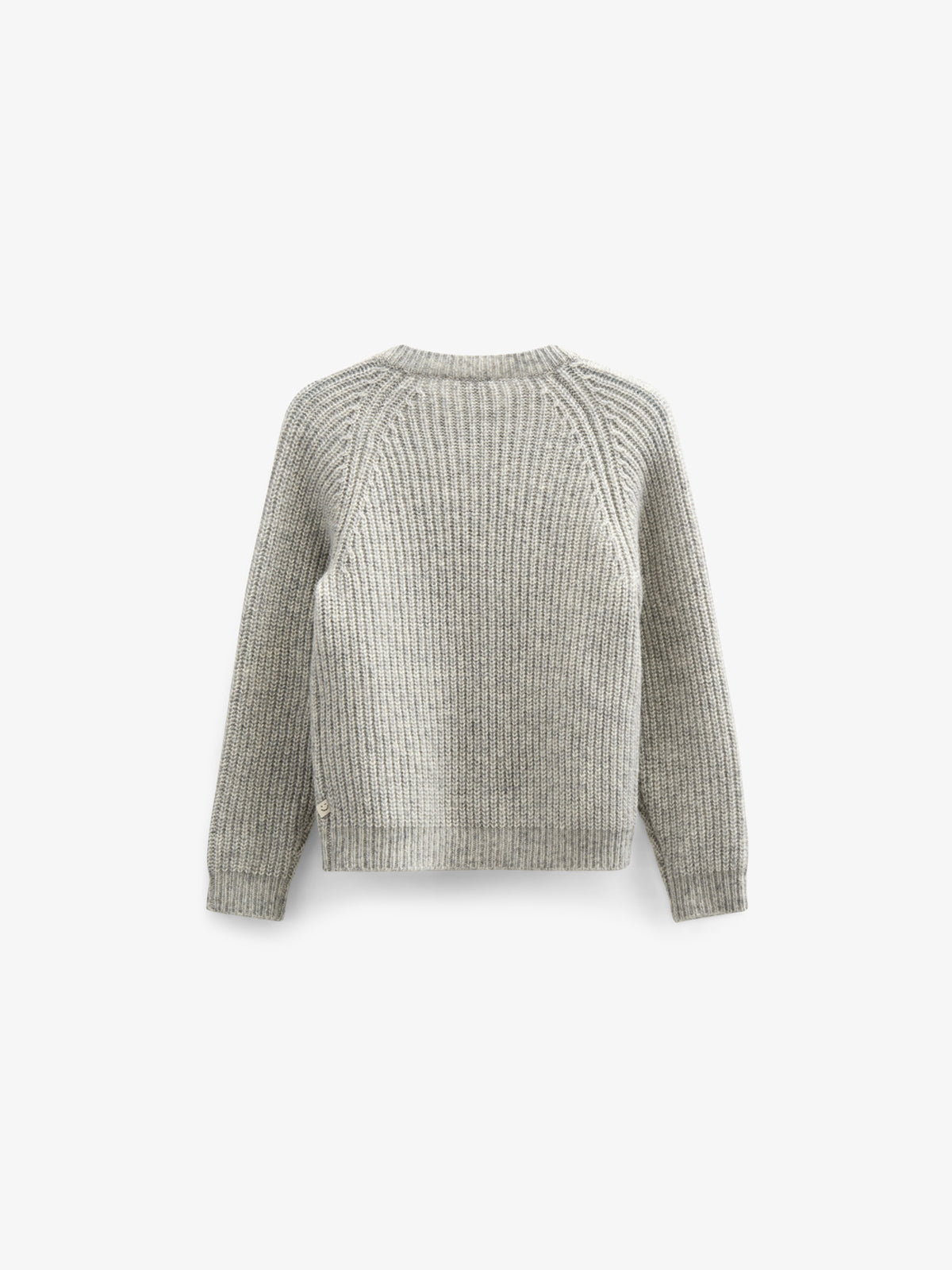 Wool Mix Cardigan - Kids - Grey Melange | 100746 Cork