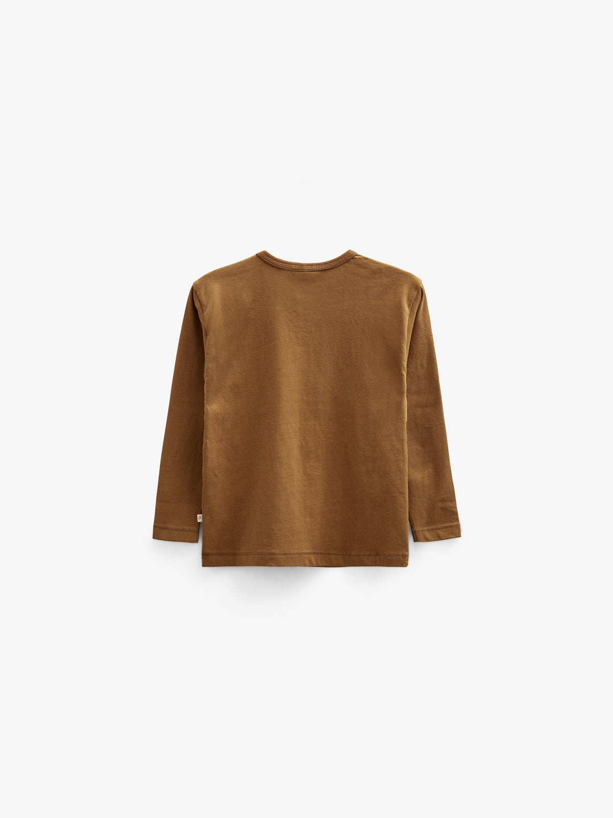long sleeve T-shirt with Embroidery - Kids - Walnut | 100854 Brandon