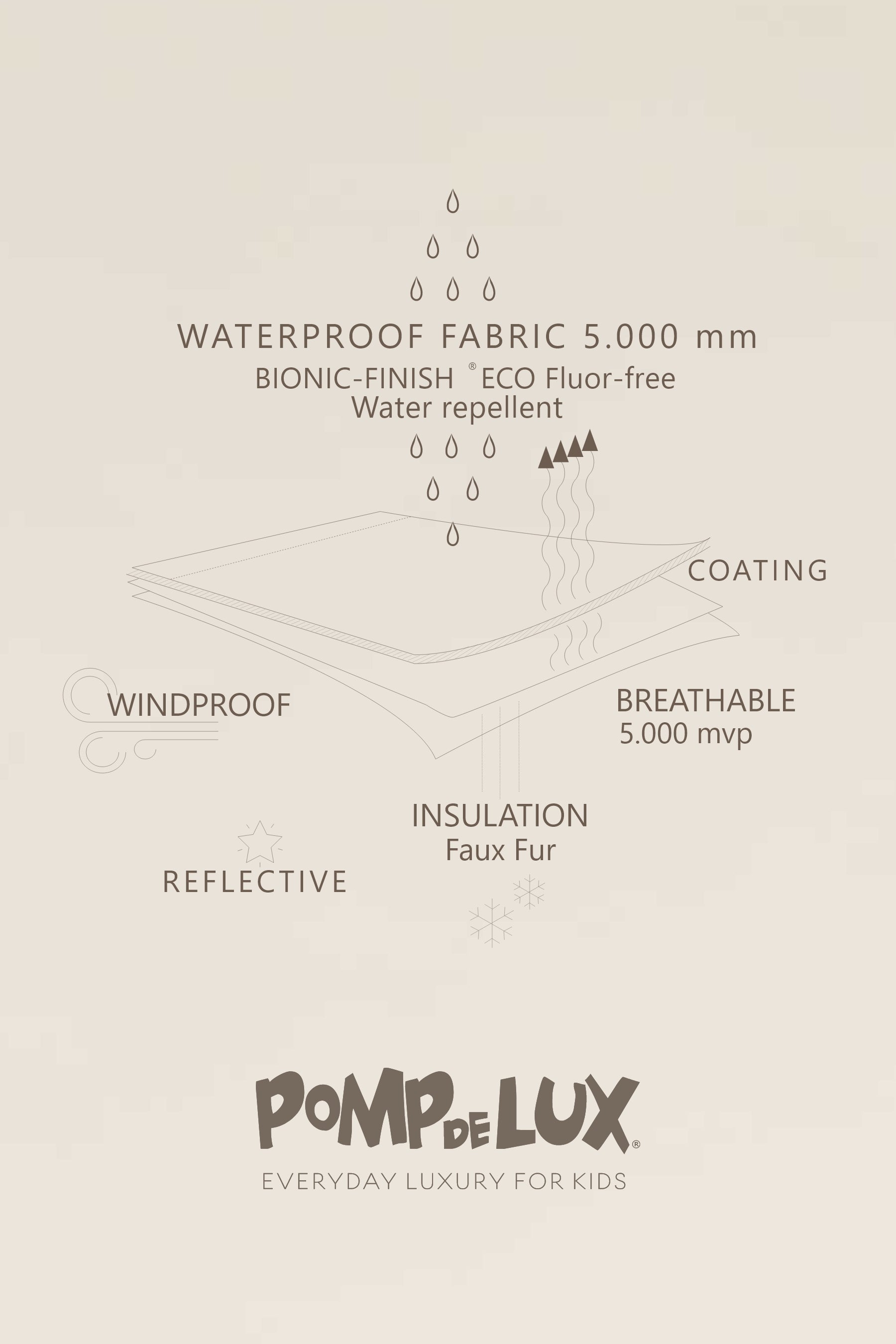 Winter Jacket with Drawstring - Kids - Chocolate | 100536 Elenor