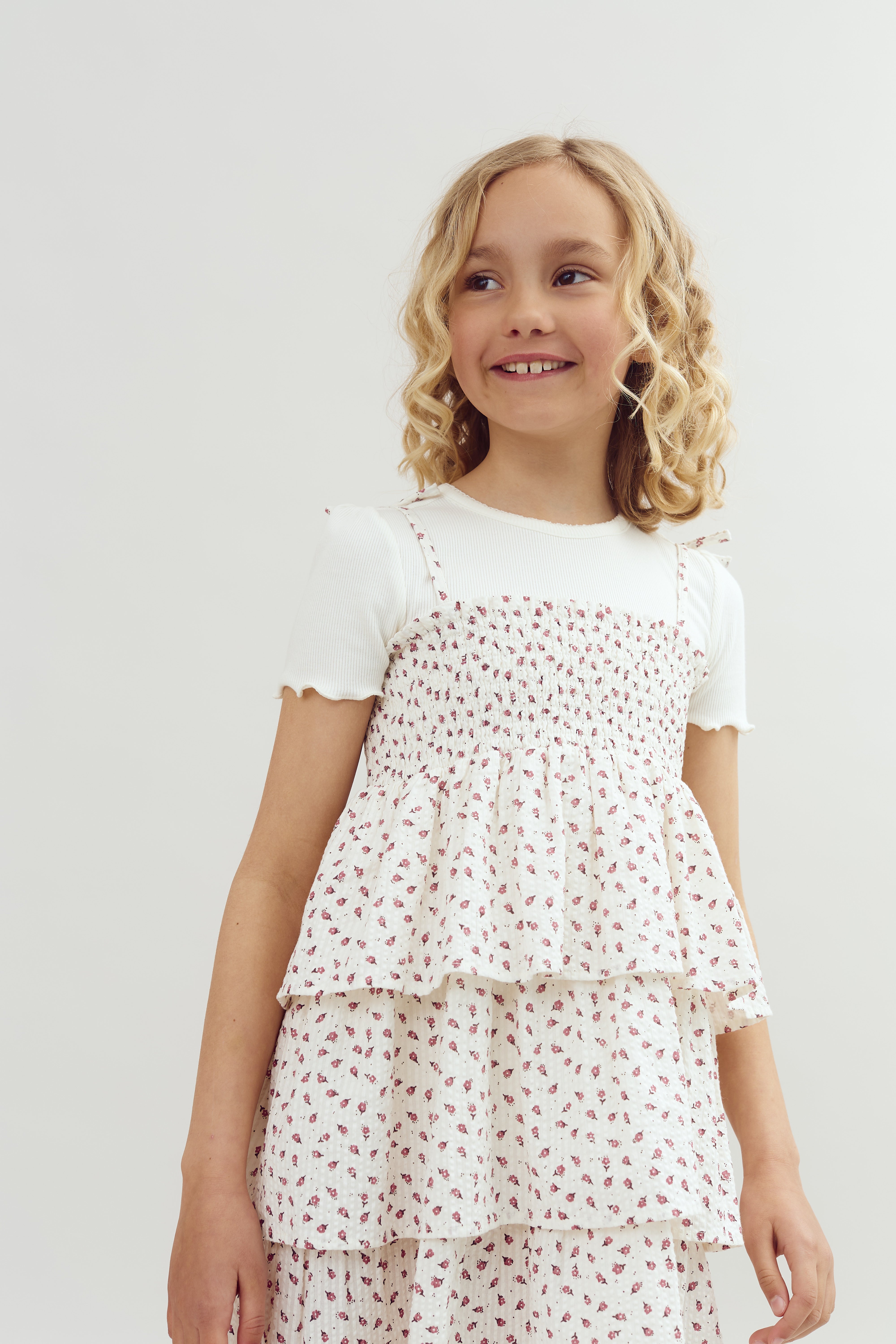 Modal Rib Short Sleeve T-shirt - Tween - Off White | 100448 Fiona