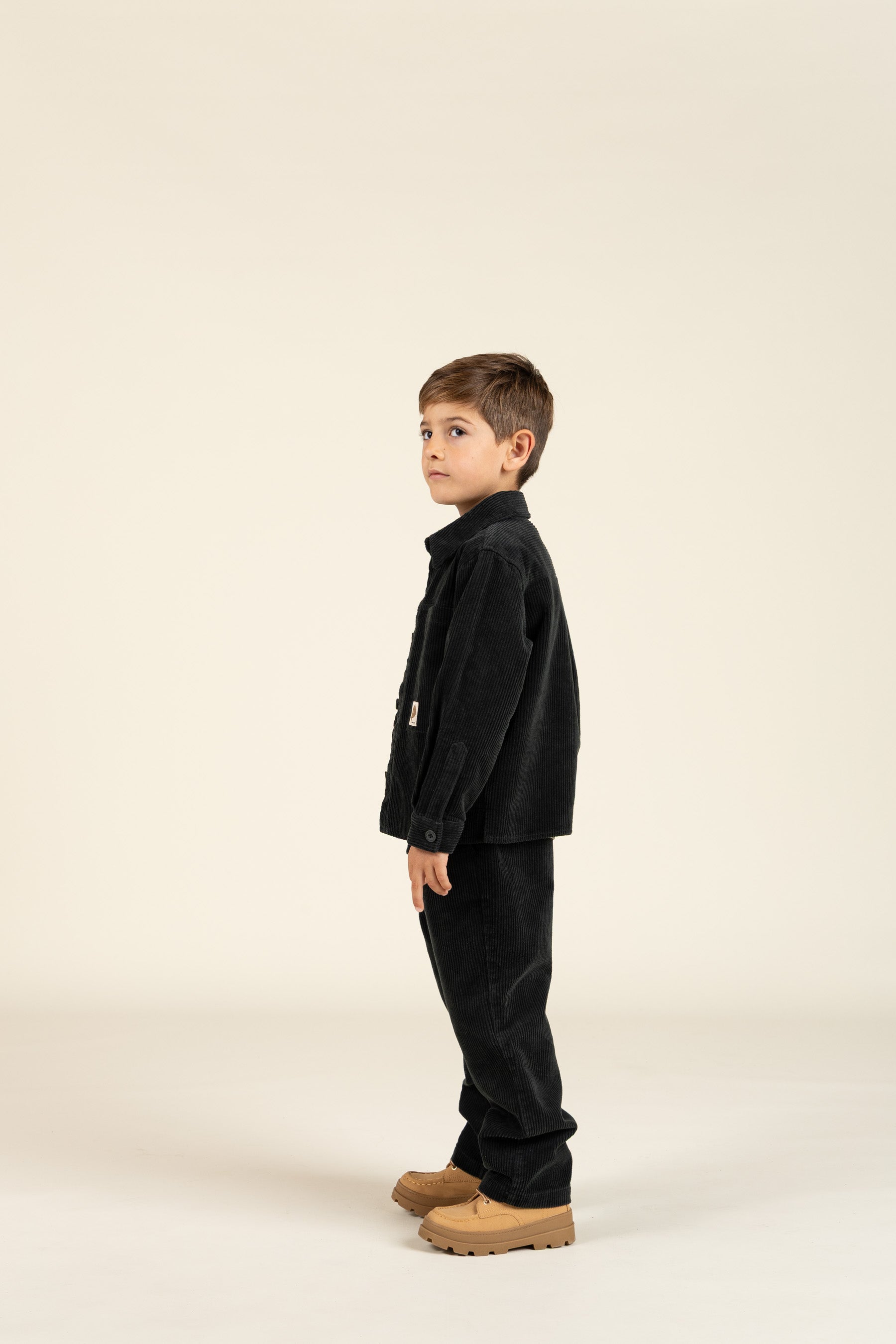 Corduroy Pull-on Trousers with String - Kids - Forest Green | 100600 Jace