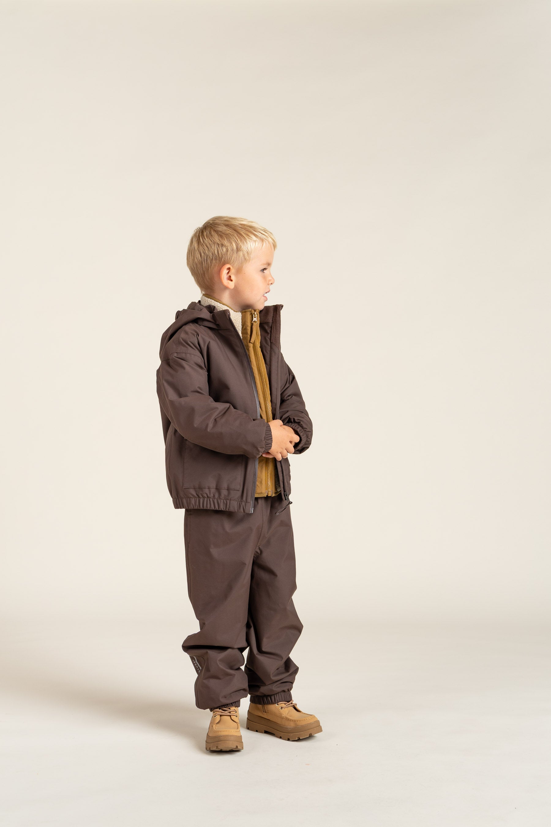 Shell Jacket with Patch Pocket - Kids - Chocolate | 100499 Luke