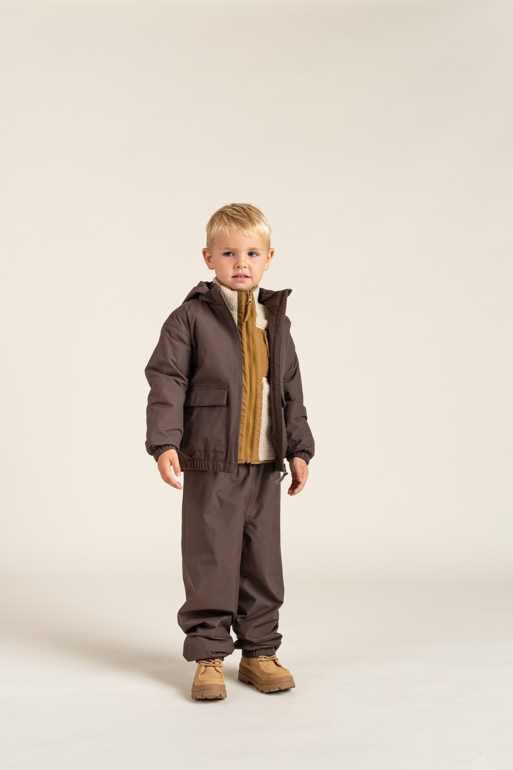 Shell Jacket with Patch Pocket - Kids - Chocolate | 100499 Luke