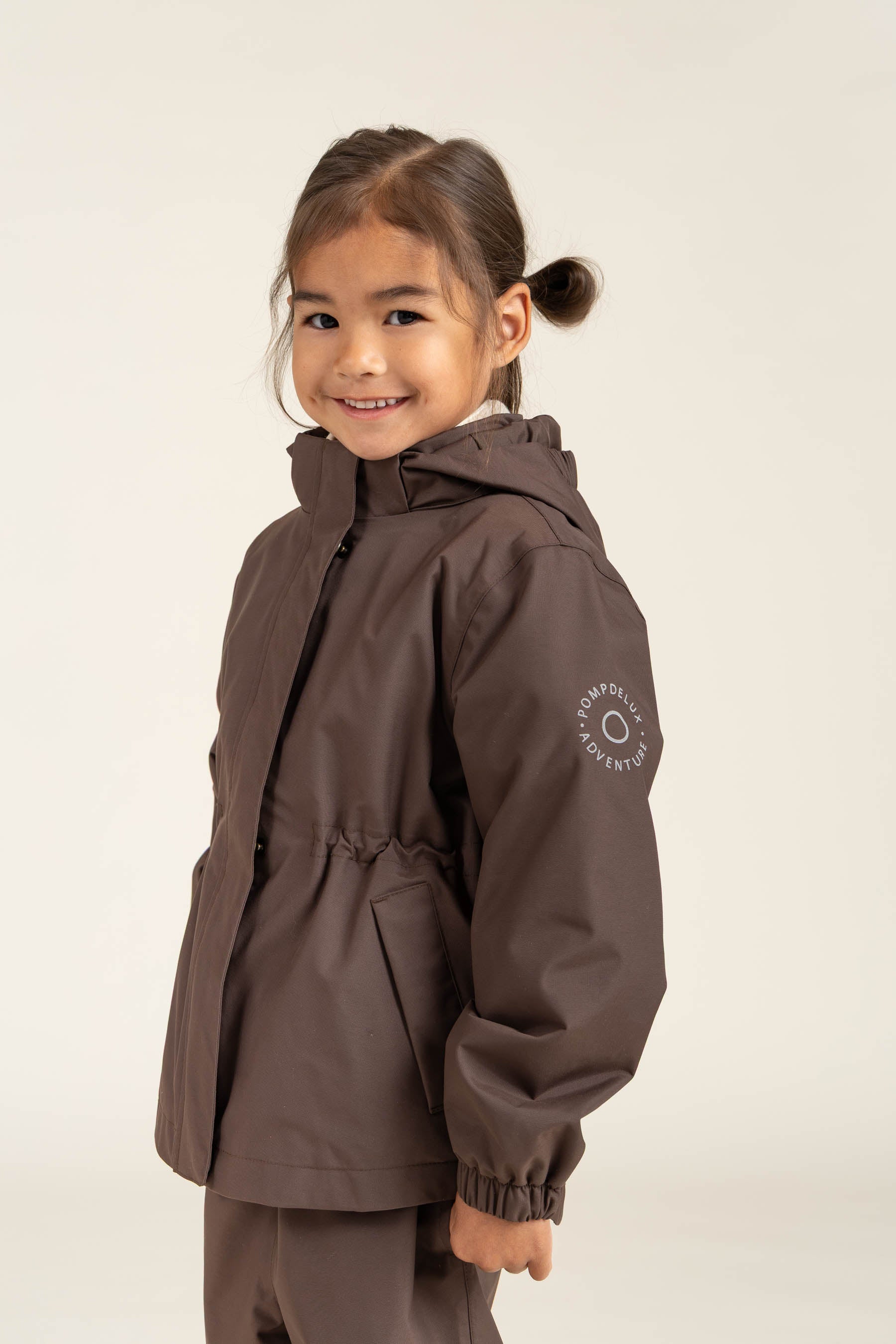 Shell Jacket with Drawstring - Kids - Chocolate | 100497 Lucy