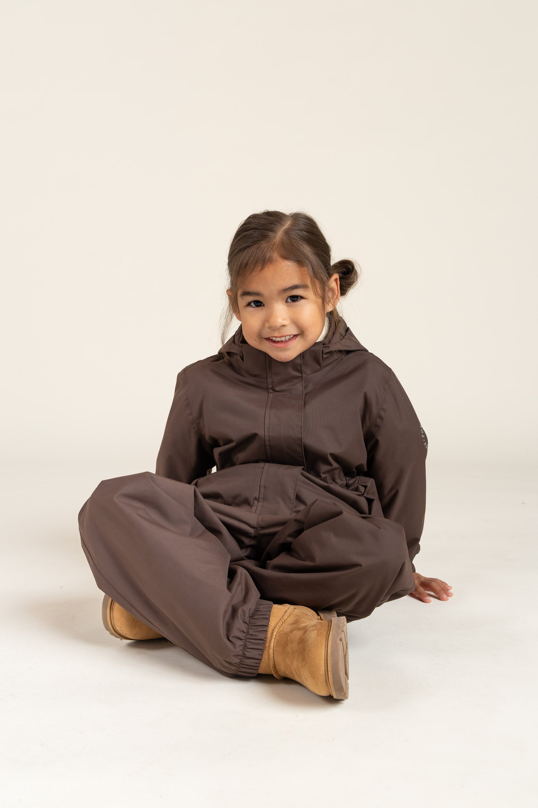 Shell Jacket with Drawstring - Kids - Chocolate | 100497 Lucy