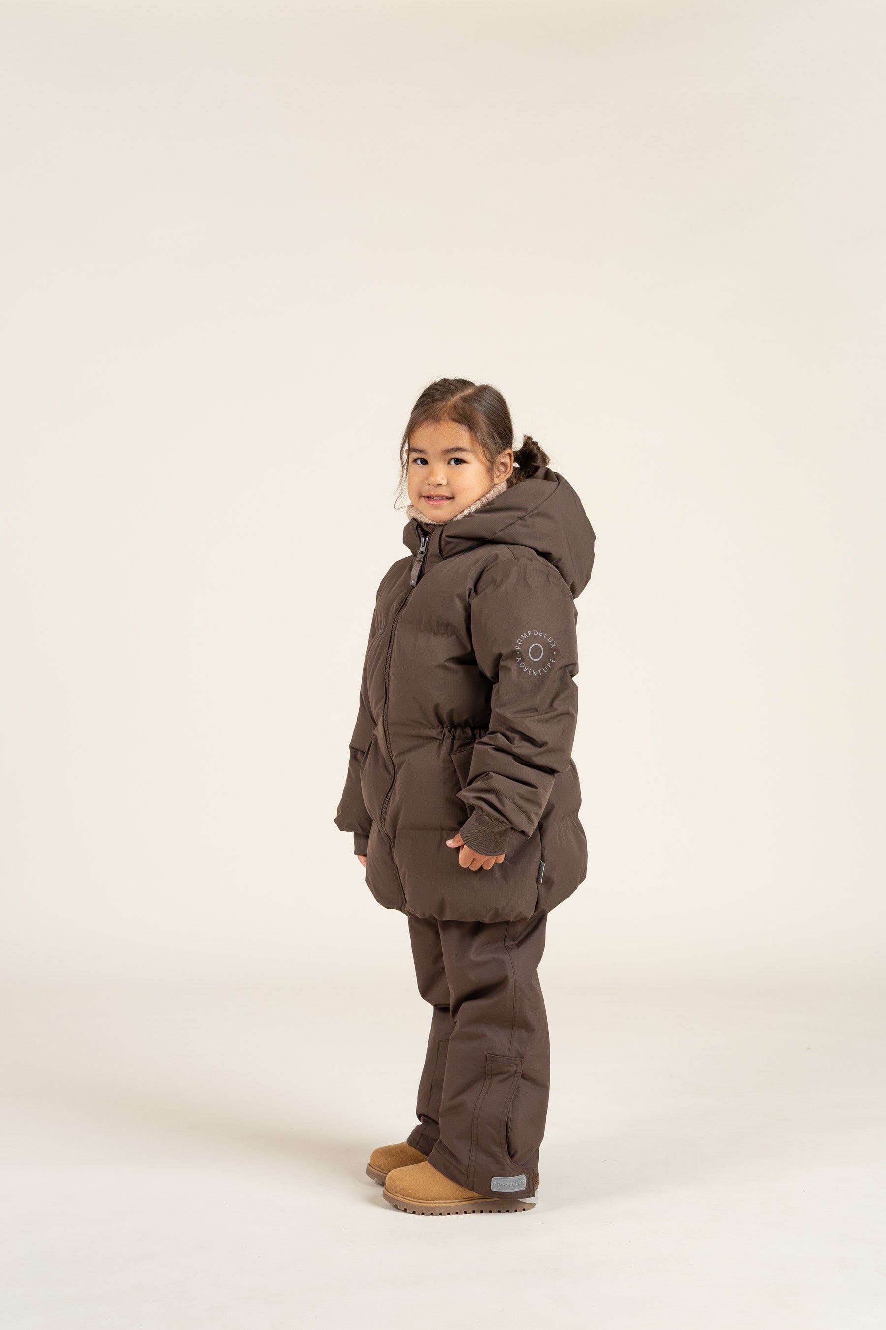 Winter Jacket with Drawstring - Kids - Chocolate | 100536 Elenor