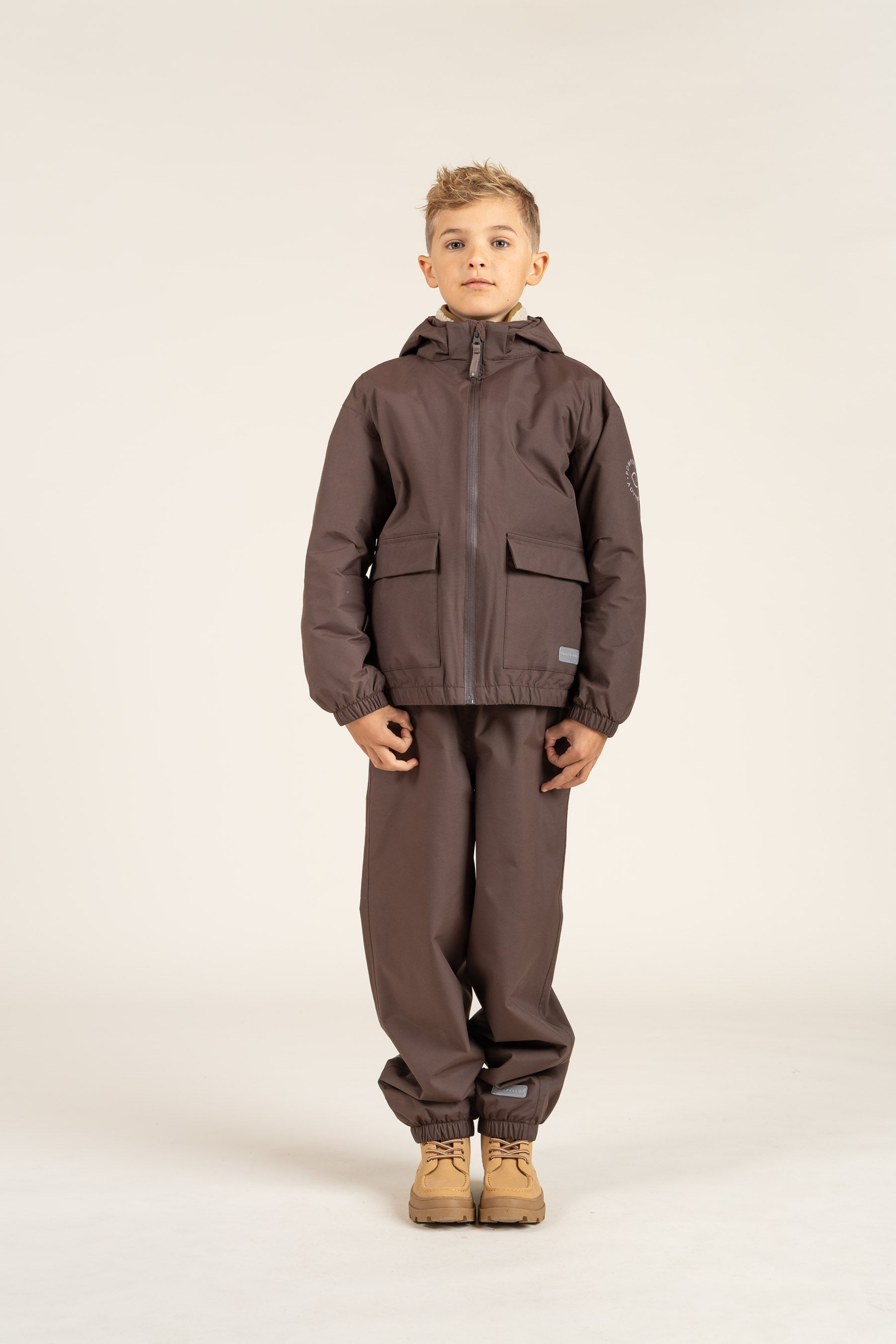 Shell Jacket with Patch Pocket - Tween - Chocolate | 100500 Luke