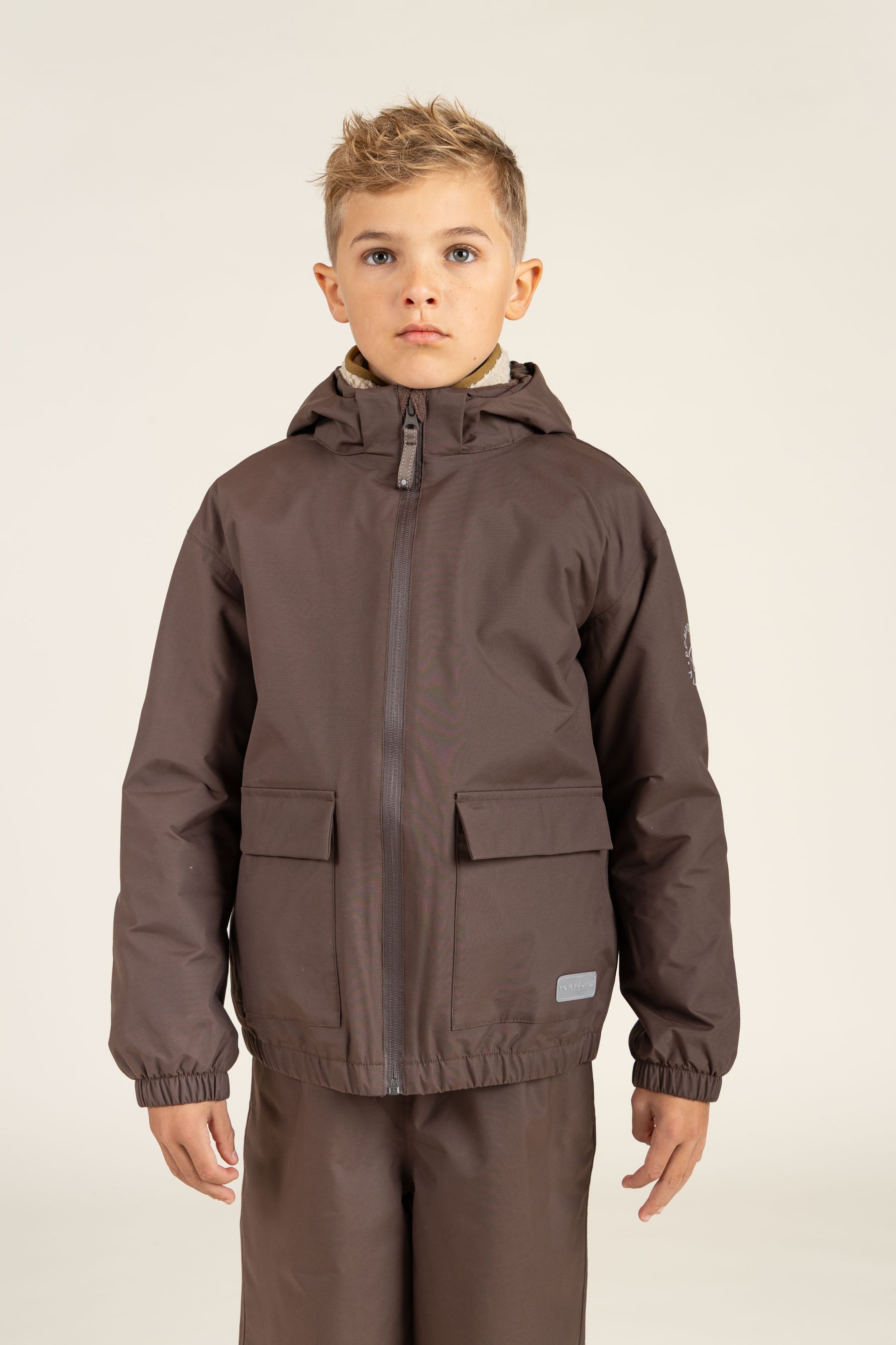 Shell Jacket with Patch Pocket - Tween - Chocolate | 100500 Luke