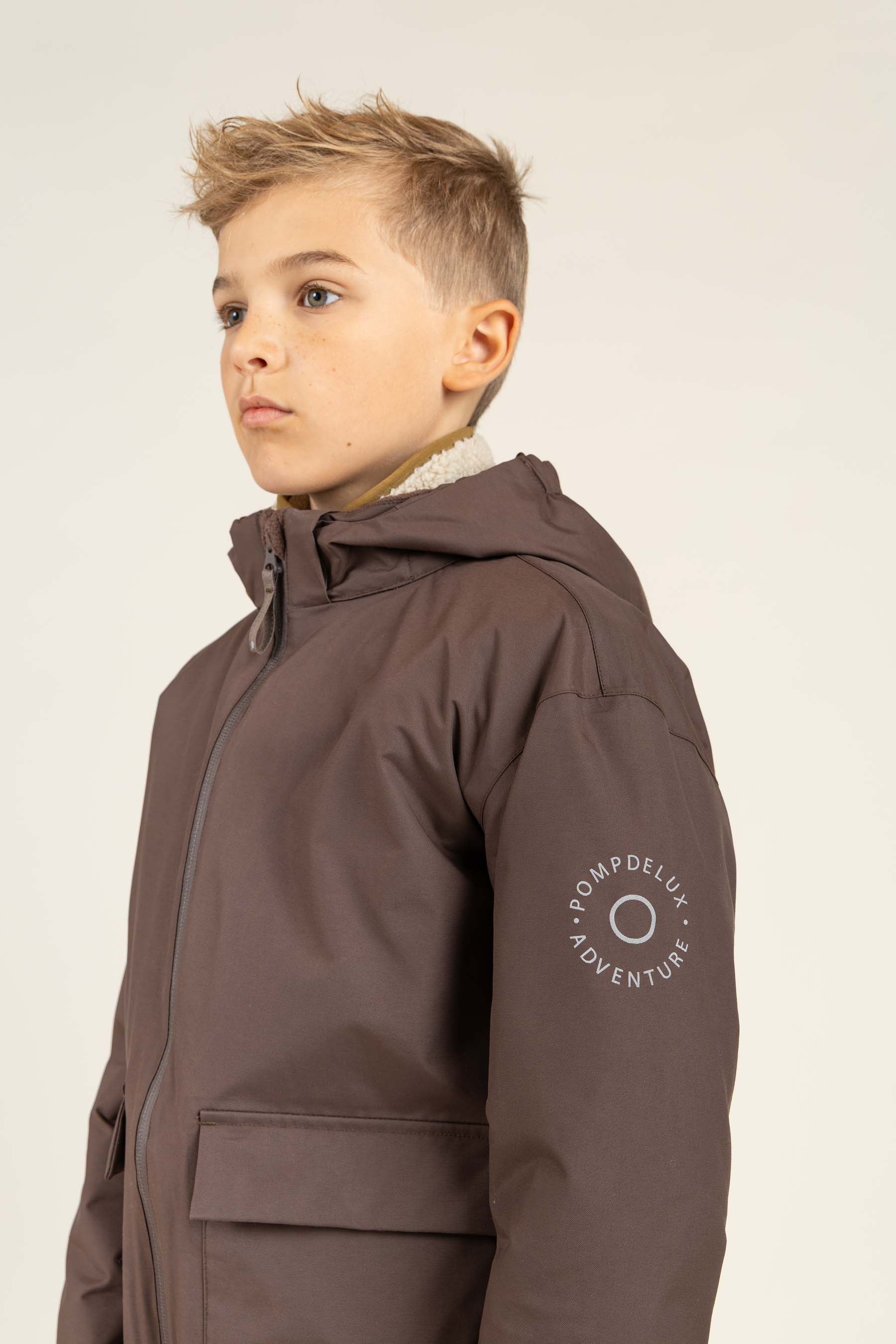 Shell Jacket with Patch Pocket - Tween - Chocolate | 100500 Luke