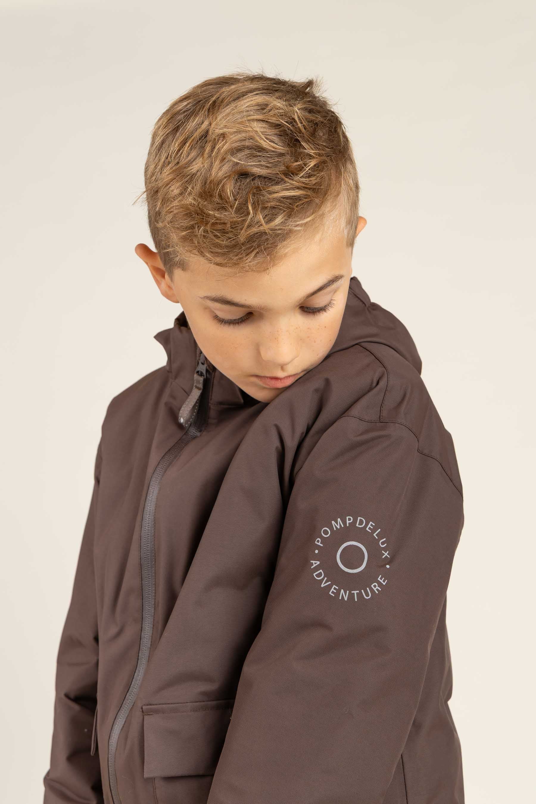 Shell Jacket with Patch Pocket - Tween - Chocolate | 100500 Luke
