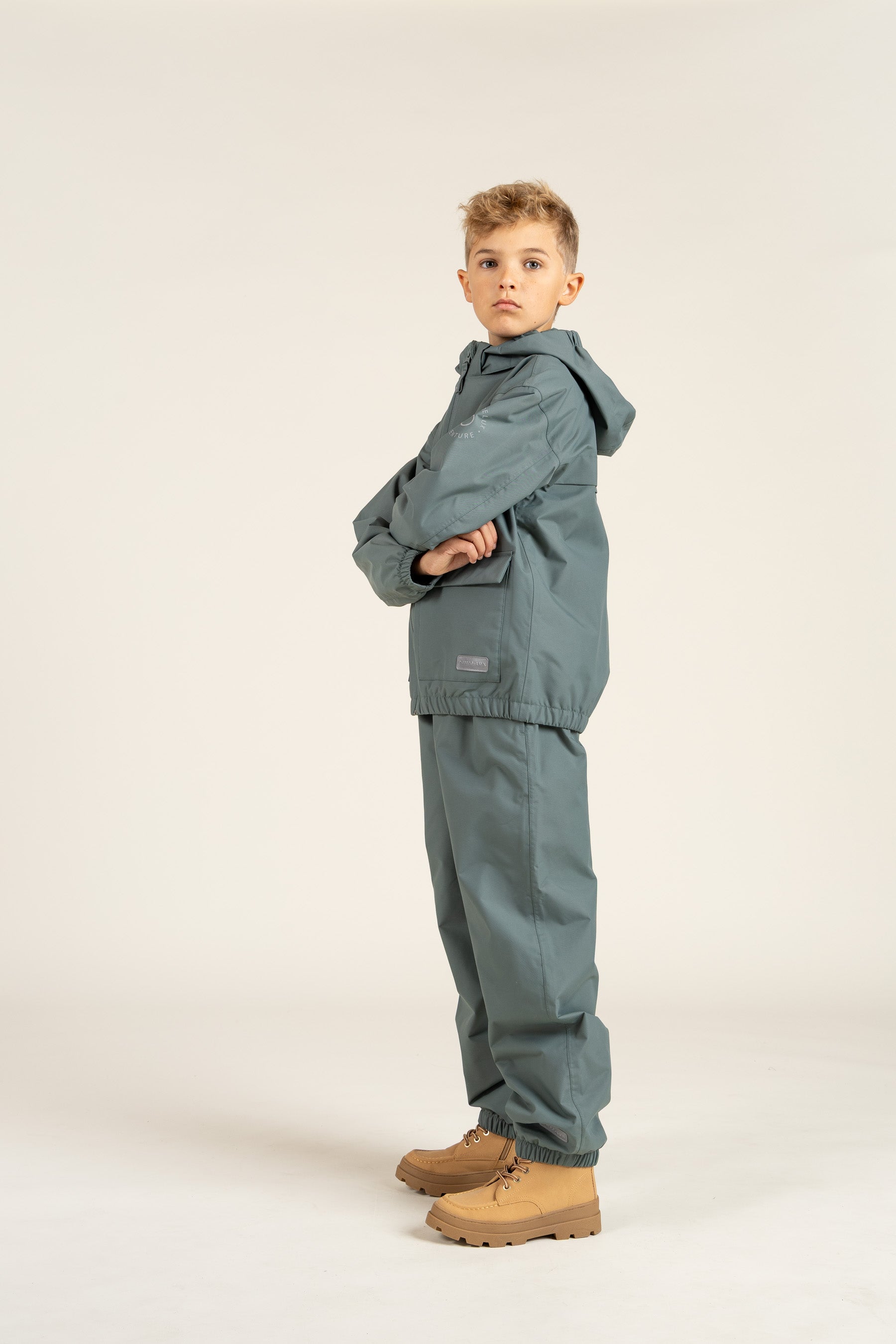 Shell Jacket with Patch Pocket - Tween - Dusty Dark Green | 100502 Luke