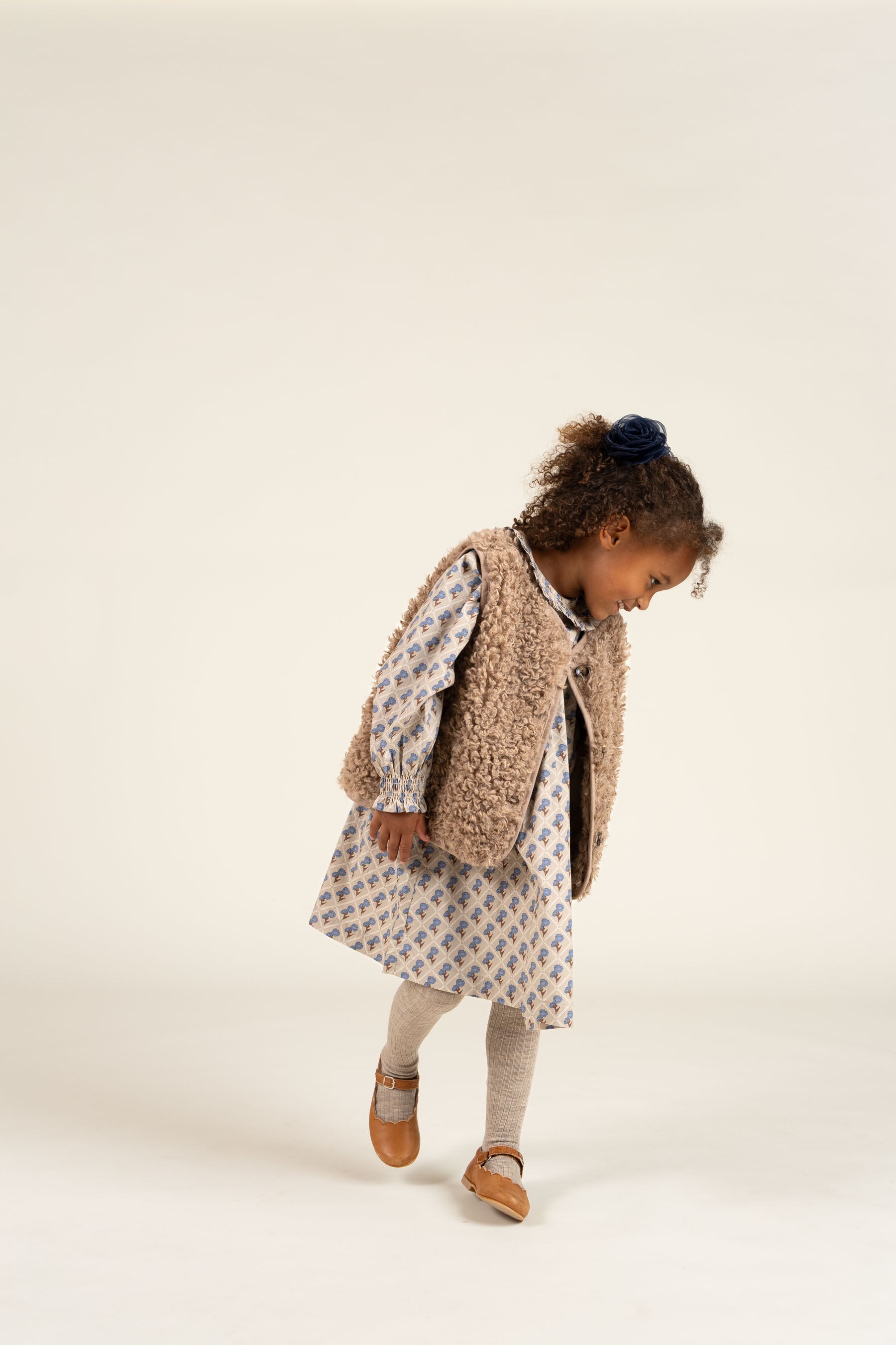 Faux Fur Vest - Kids - Caffe Latte | 100550 Ellie
