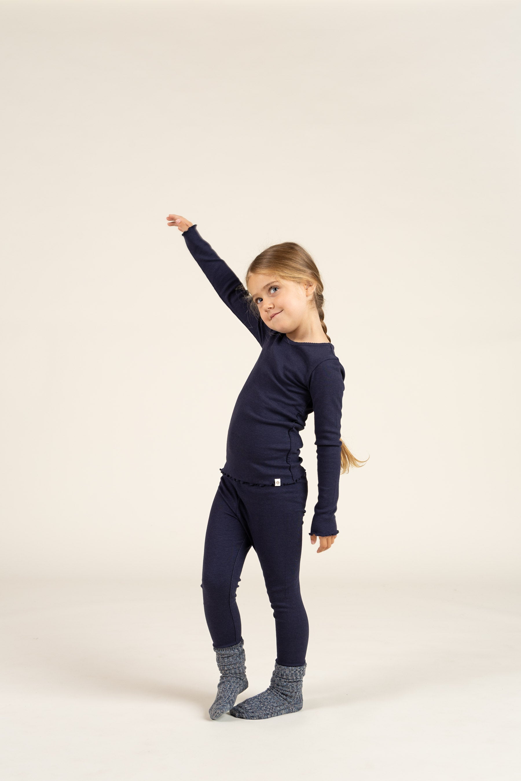 Modal Rib leggingss - Kids - Navy | 100588 Mia