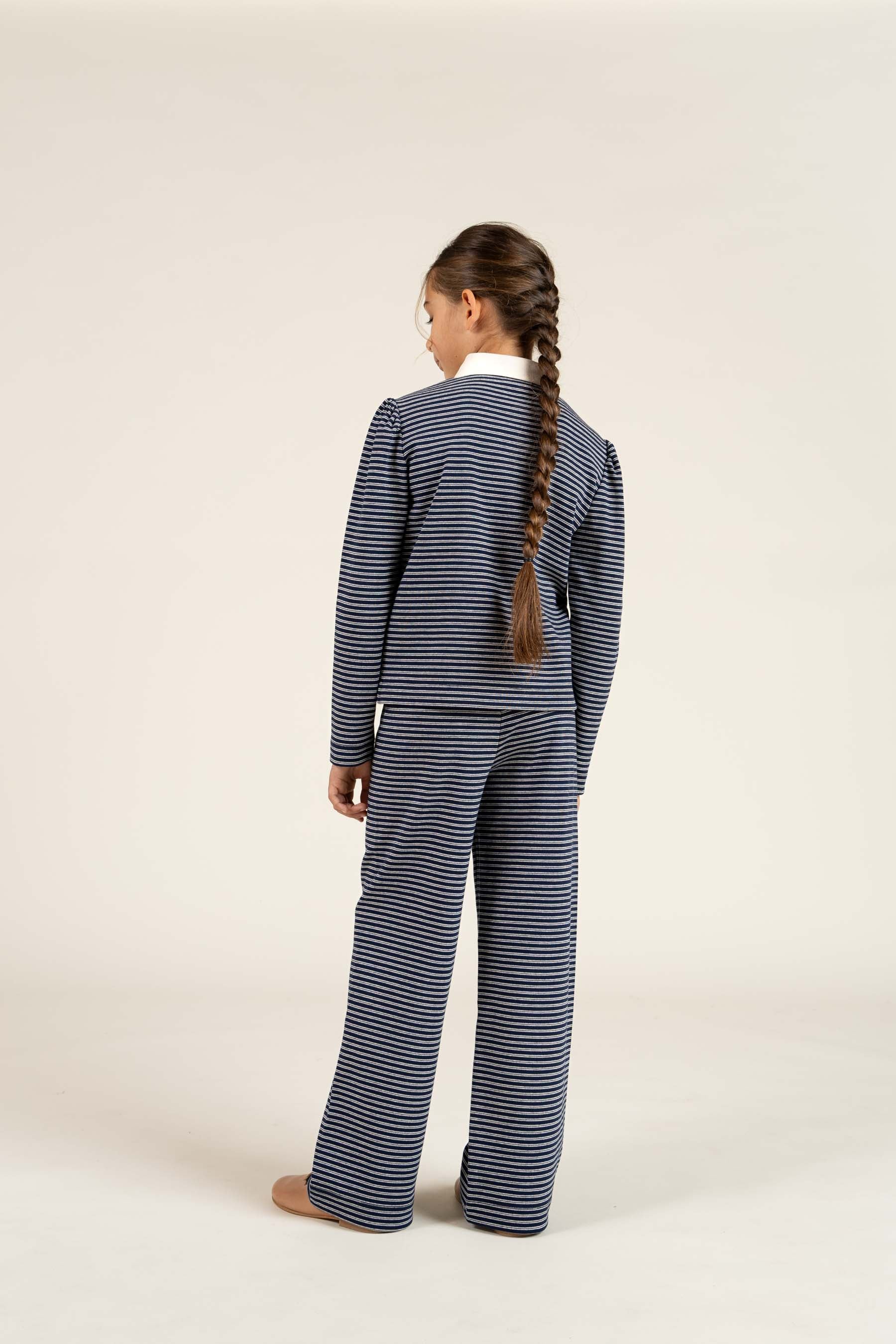 Striped Jersey Pant - Tween - Navy Stripe | 100649 Elise