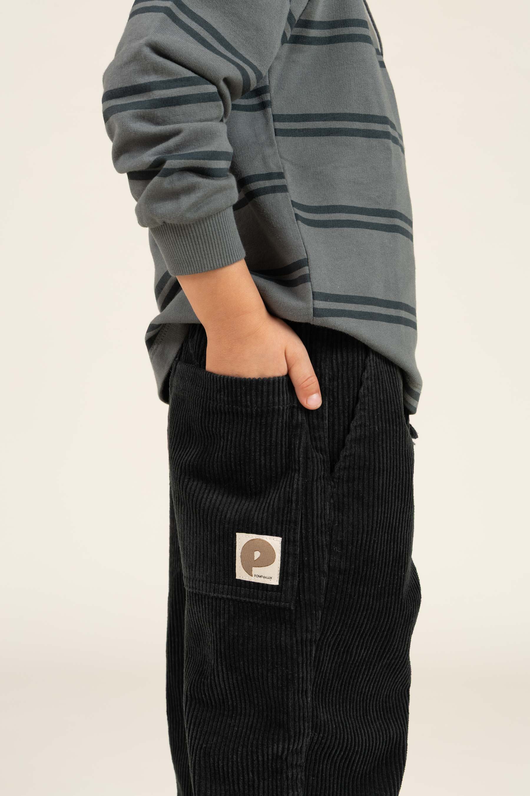 Corduroy Pull-on Trousers with String - Kids - Forest Green | 100600 Jace