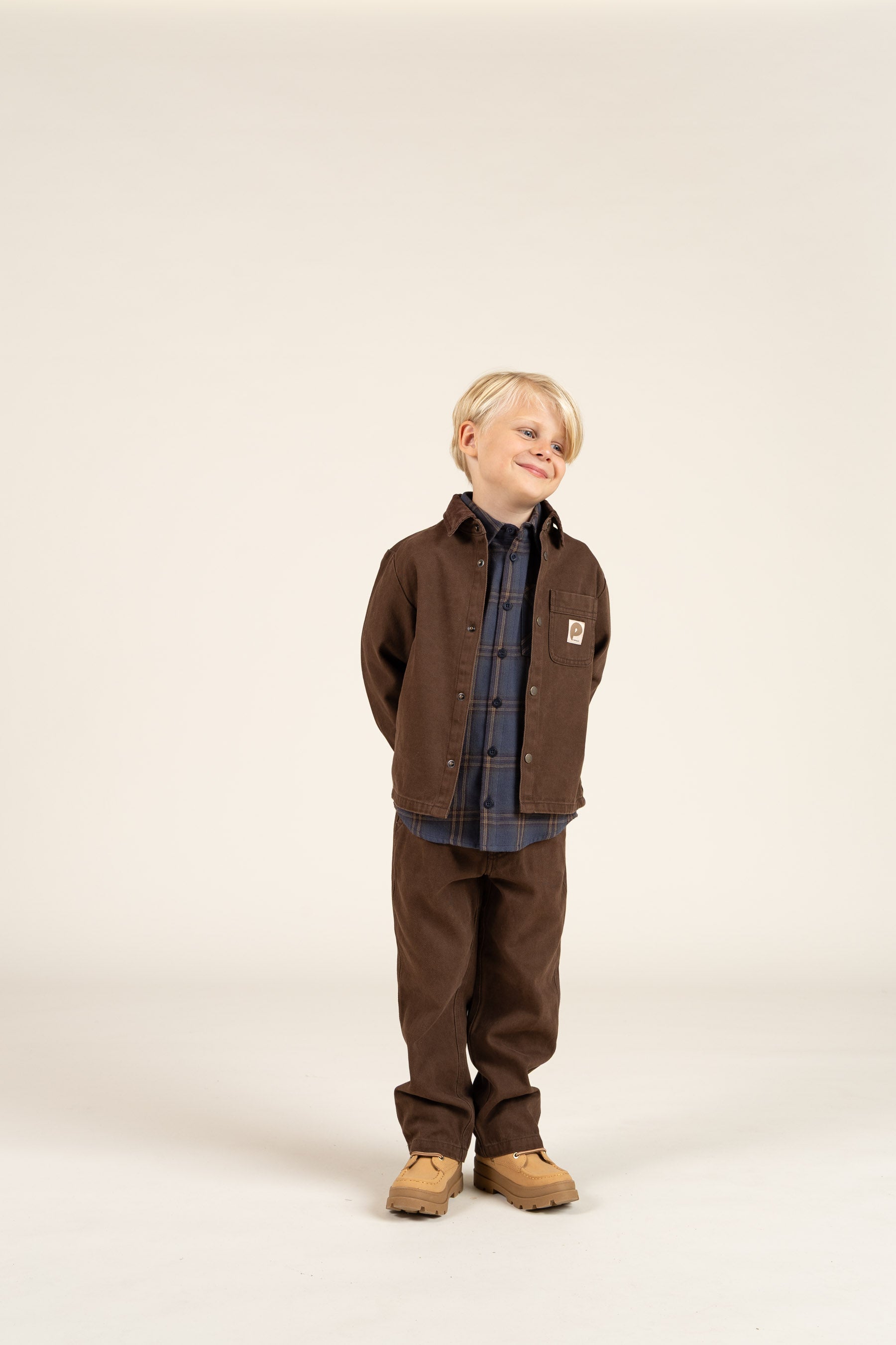 Twill Overshirt - Kids - Chocolate | 100610 Carter