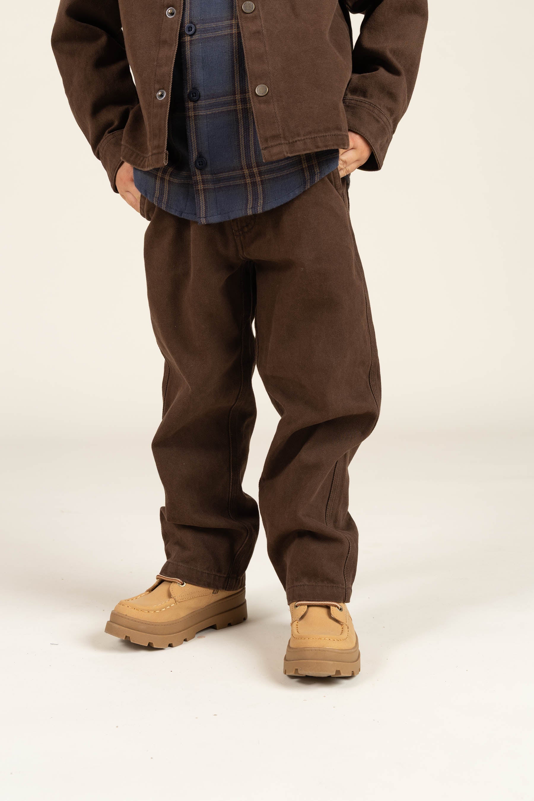Twill Trousers - Kids - Chocolate | 100606 Carter