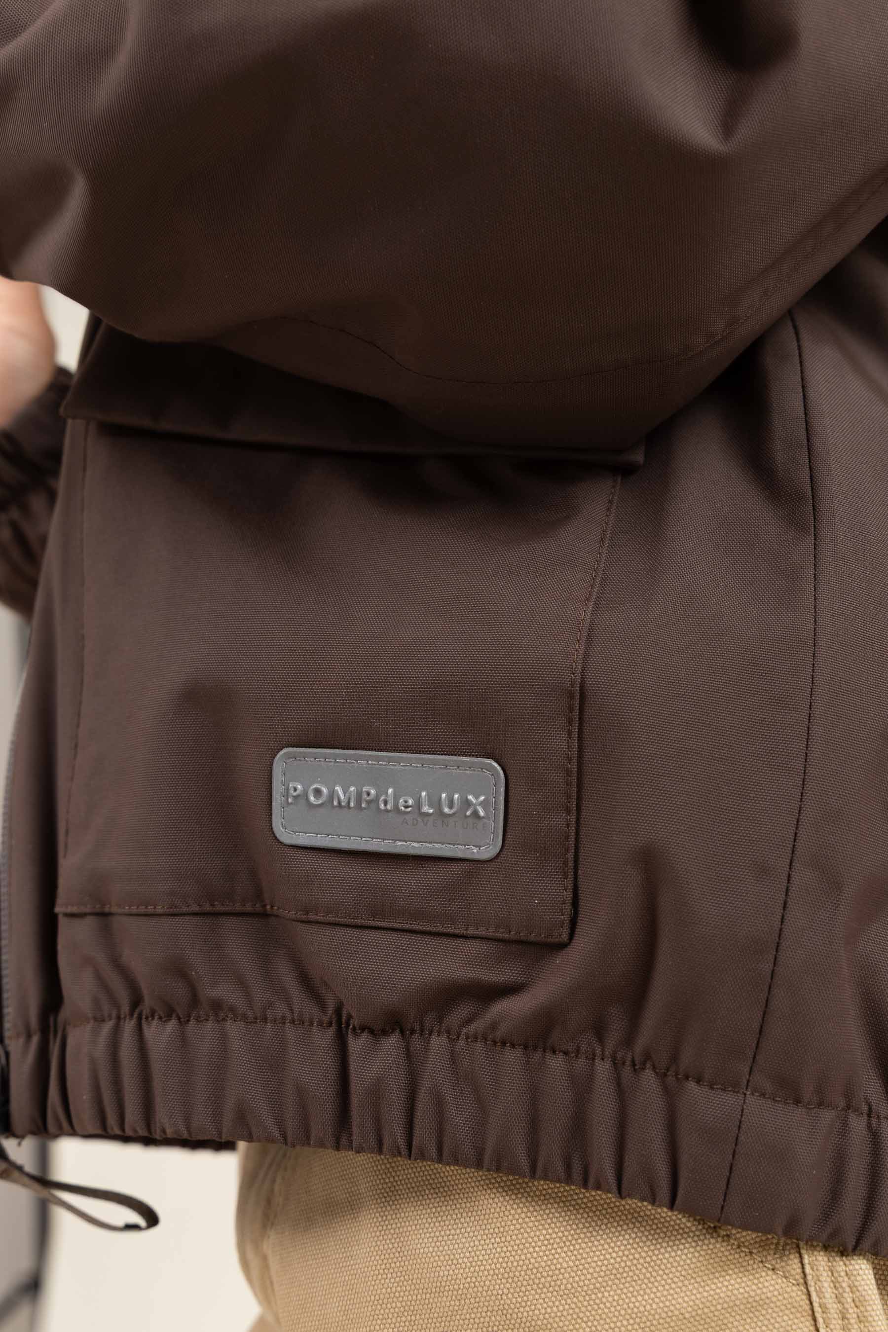 Shell Jacket with Patch Pocket - Kids - Chocolate | 100499 Luke