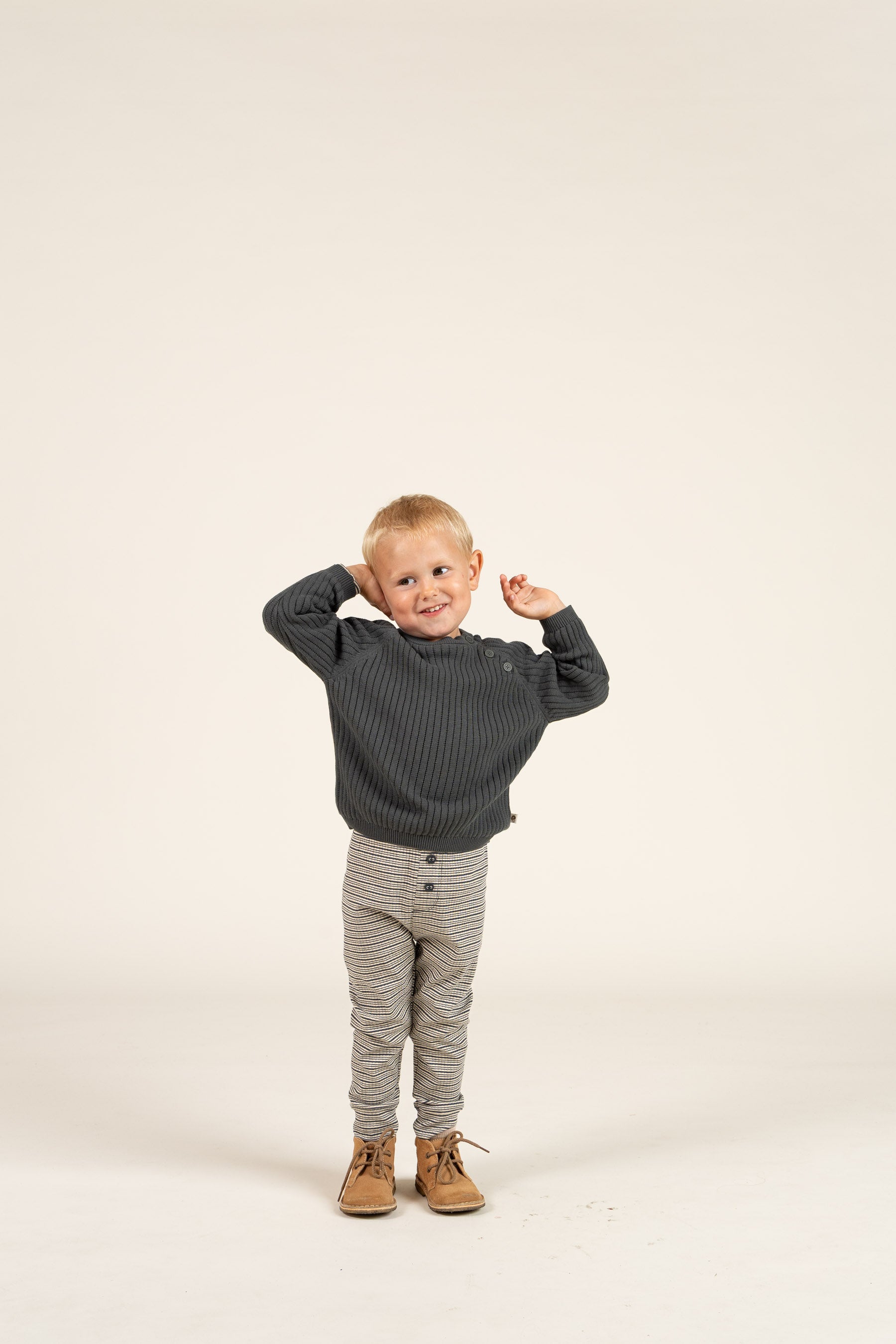 Cotton Knit Sweater - Kids - Forest Green | 100689 Jett