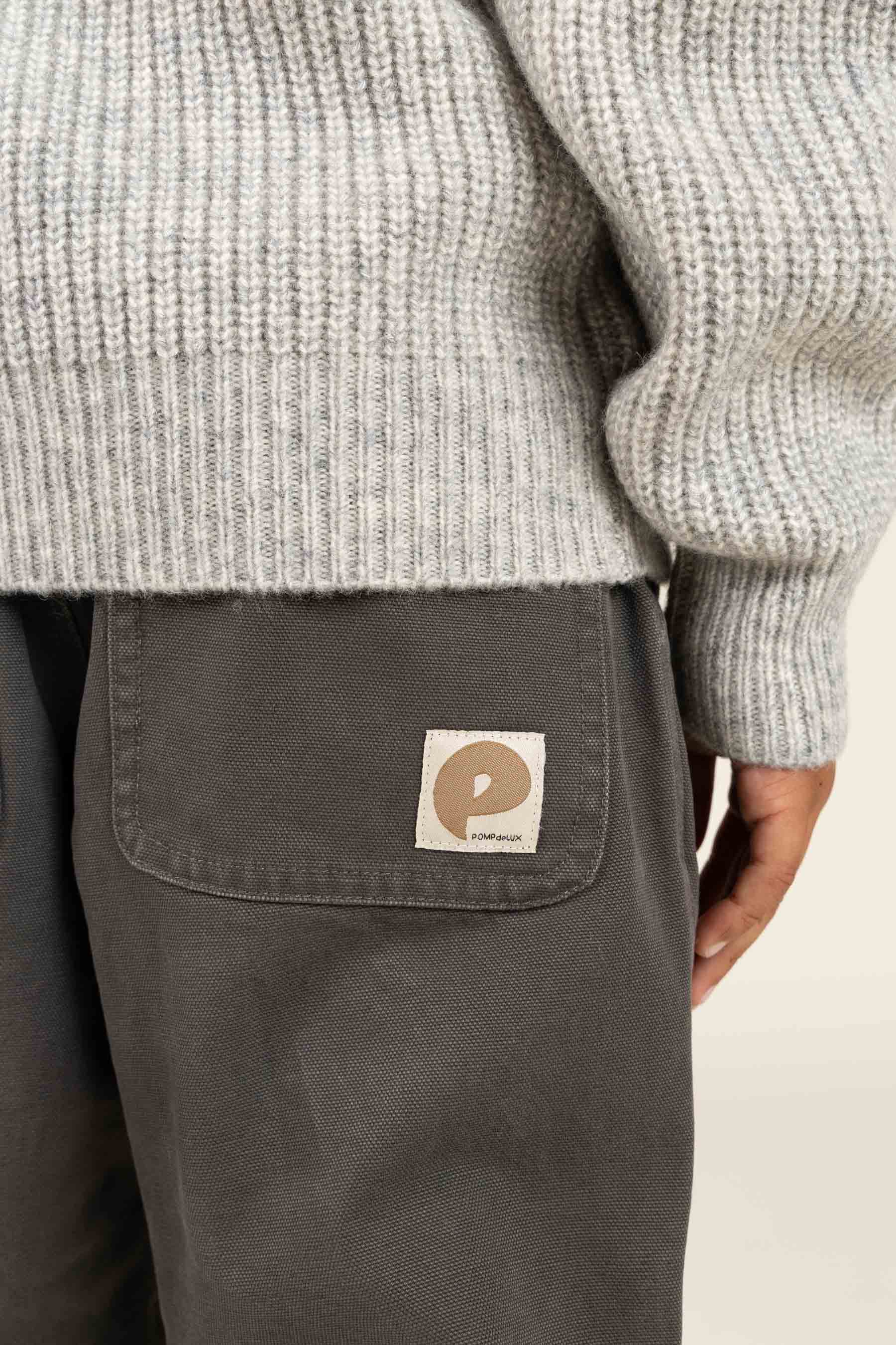 Half Zip Woolmix Sweater - Tween - Grey Melange | 100753 Adam