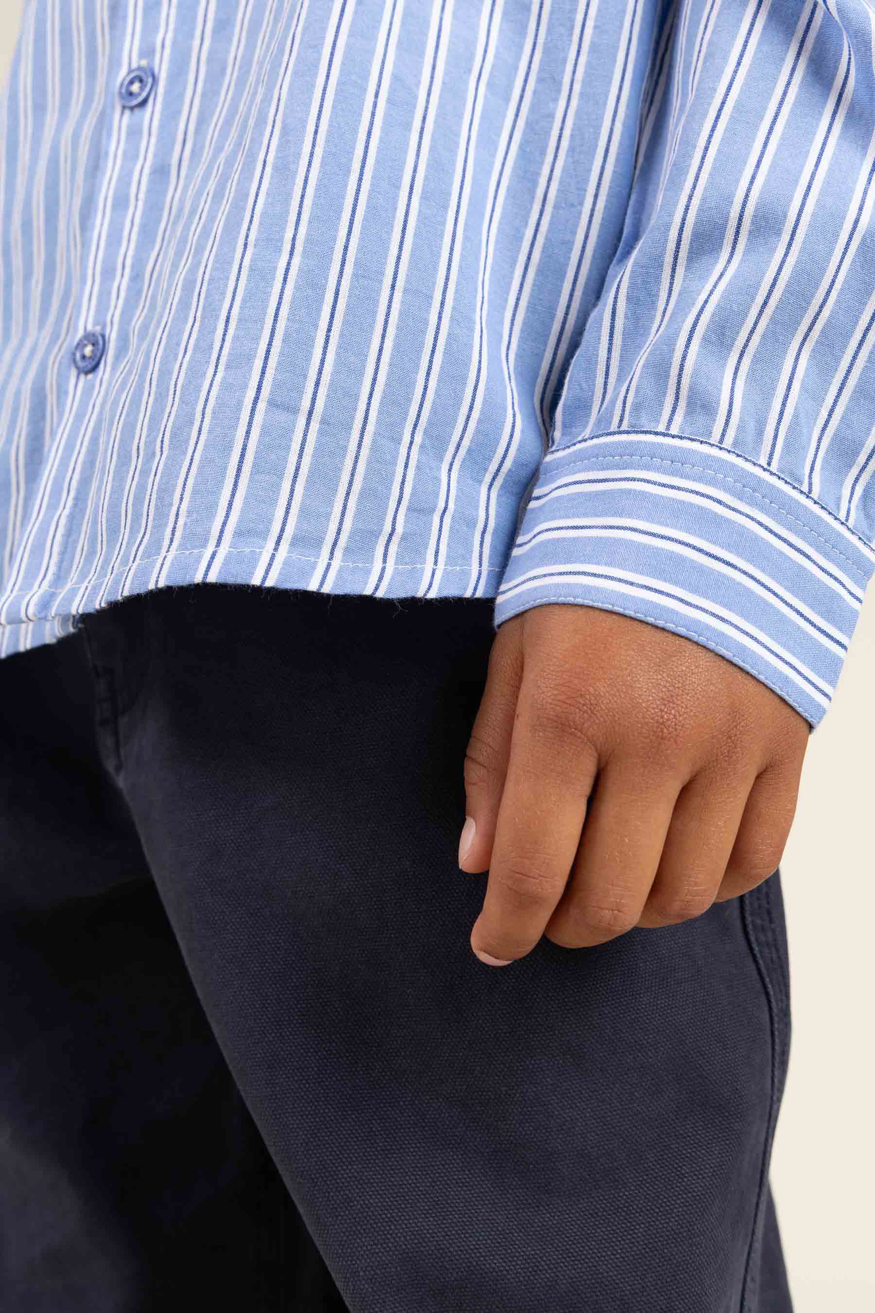 Striped Shirt - Tween - Blue Stripe | 100489 Kai