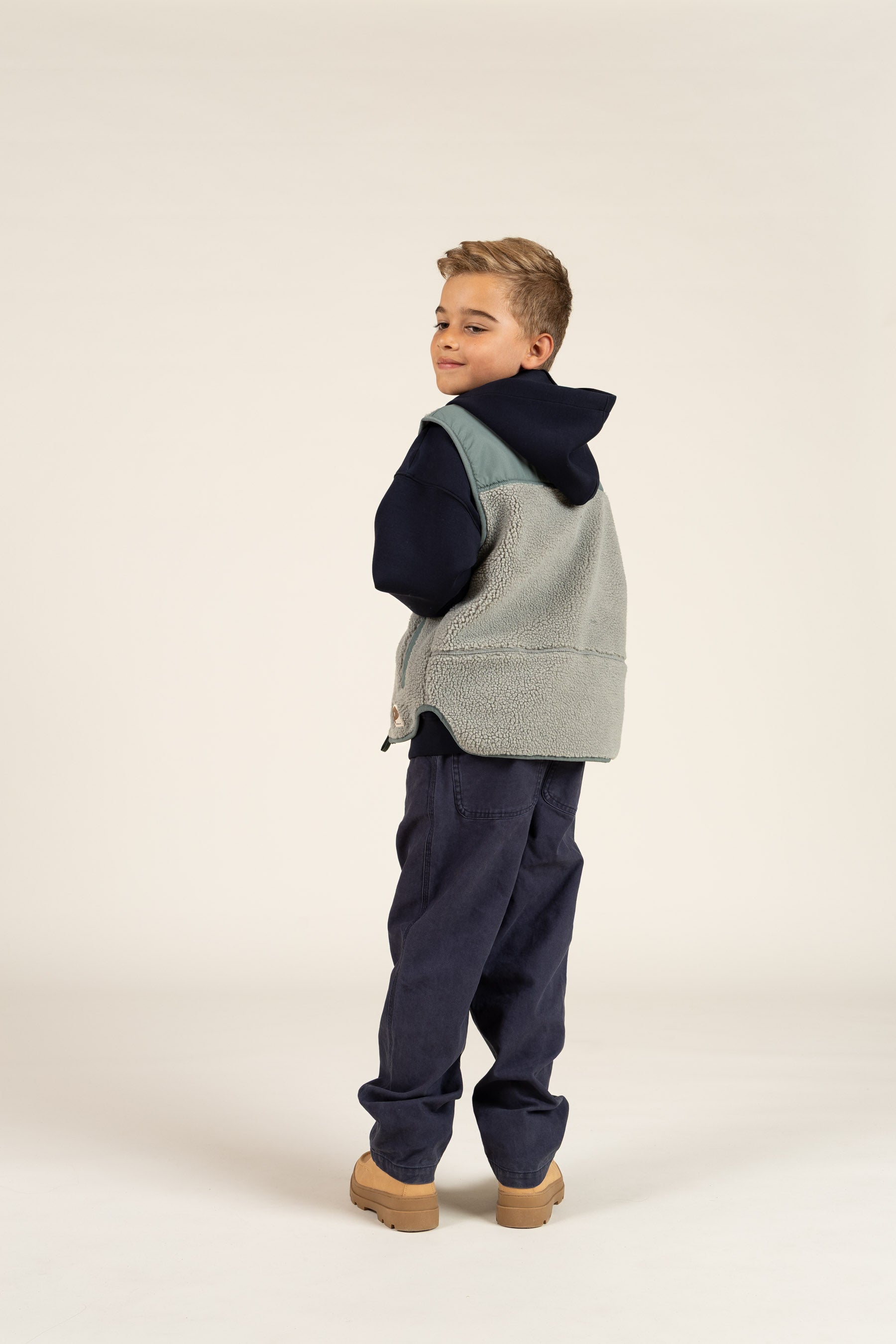 Pile Zip Vest - All - Dusty Green | 100635 Elliot