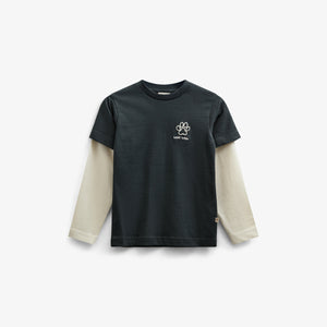 Double Sleeve Boxy T-shirt - Kids - Forest Green | 100840 Alex
