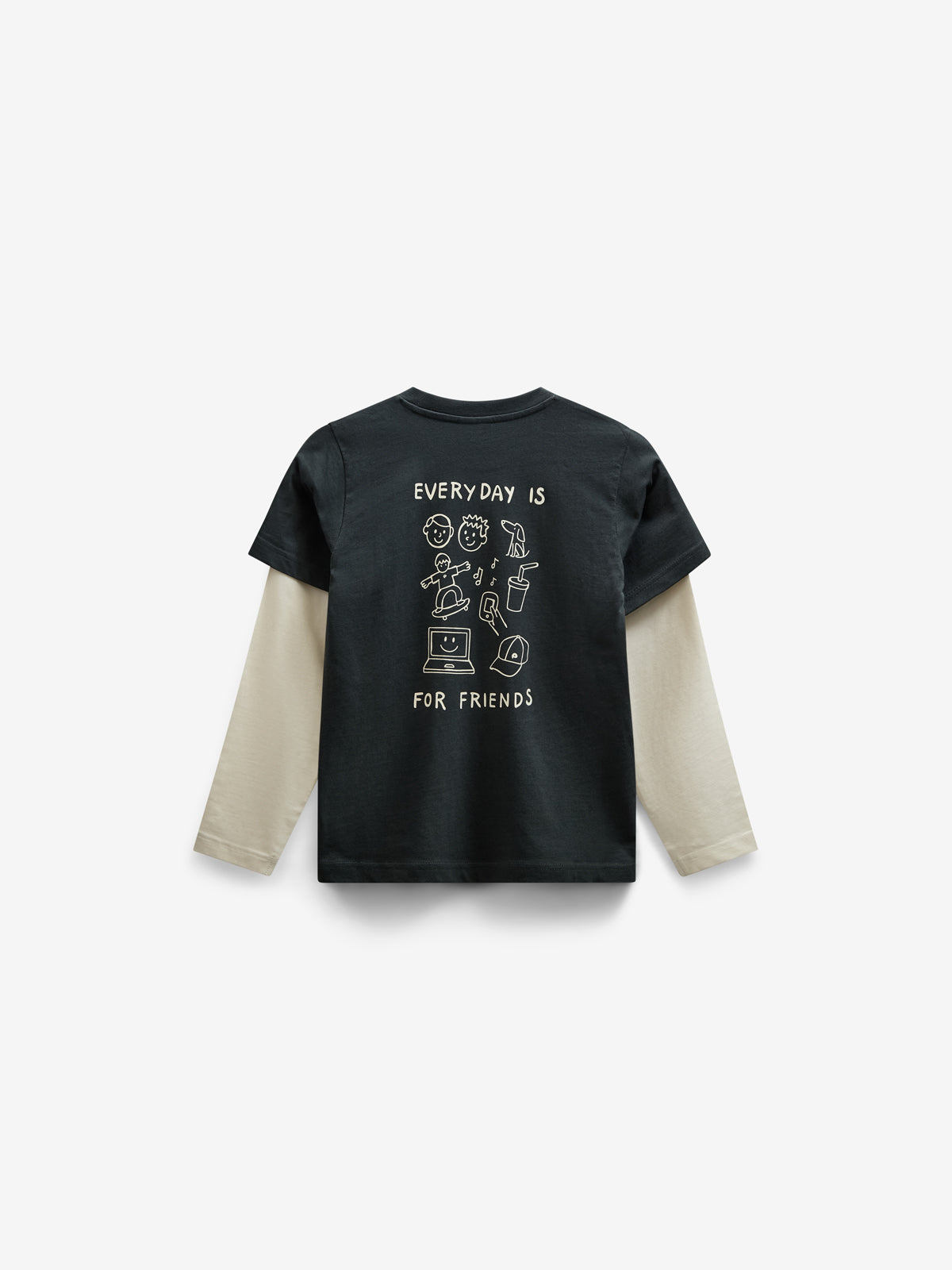 Double Sleeve Boxy T-shirt - Tween - Forest Green | 100841 Alex