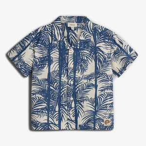 Linen Tropical Shirt - Tween - Blue | 100399 Mateo