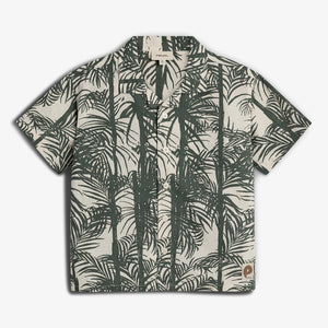 Linen Tropical Shirt - Tween - Petrol | 100400 Mateo