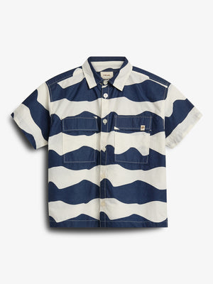 Poplin Wave Shirt - Blue | 100142 Kean