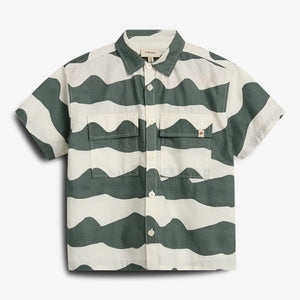 Poplin Wave Shirt - Petrol | 100143 Kean